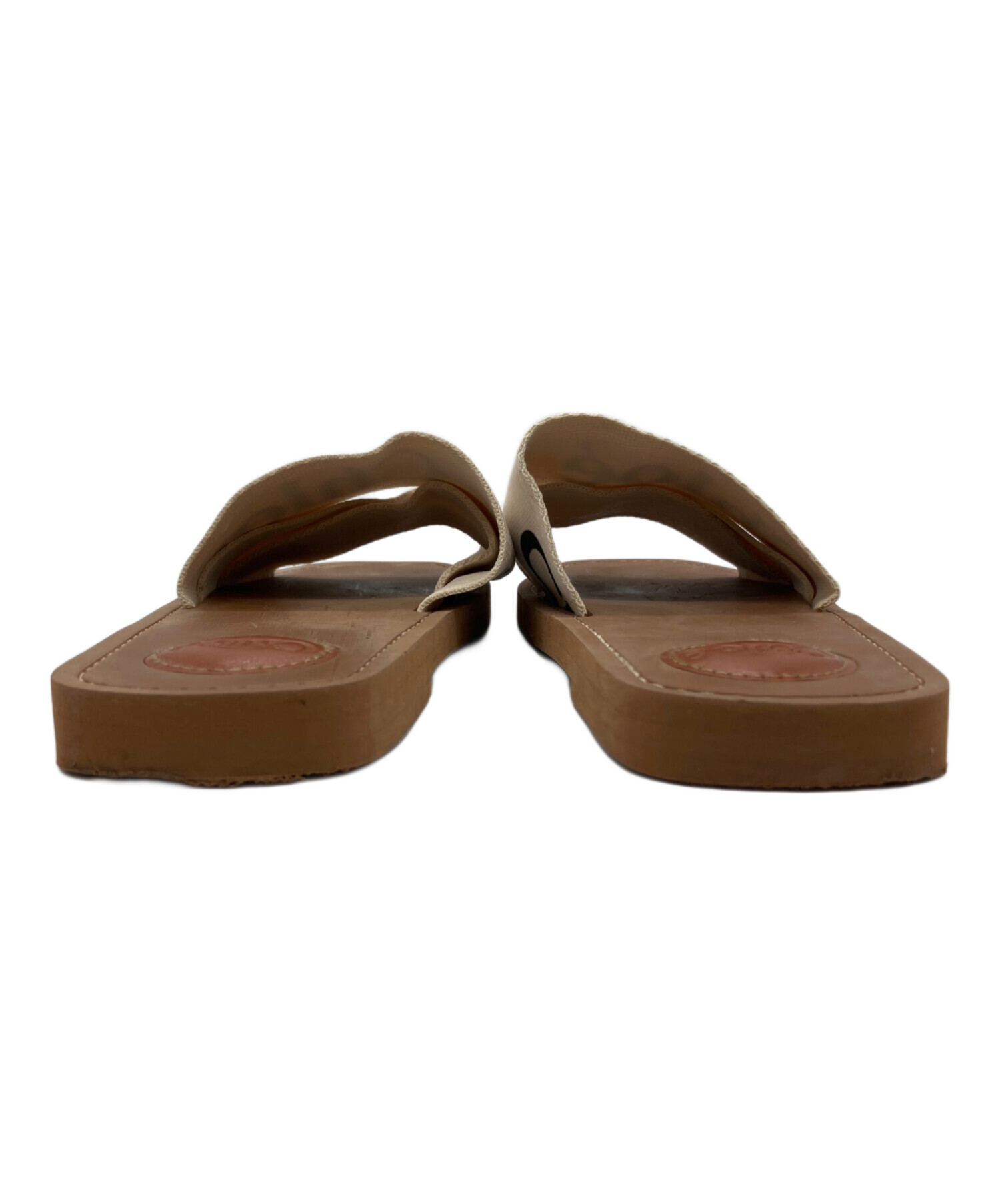 中古・古着通販】Chloe (クロエ) woodyフラットミュール ブラウン