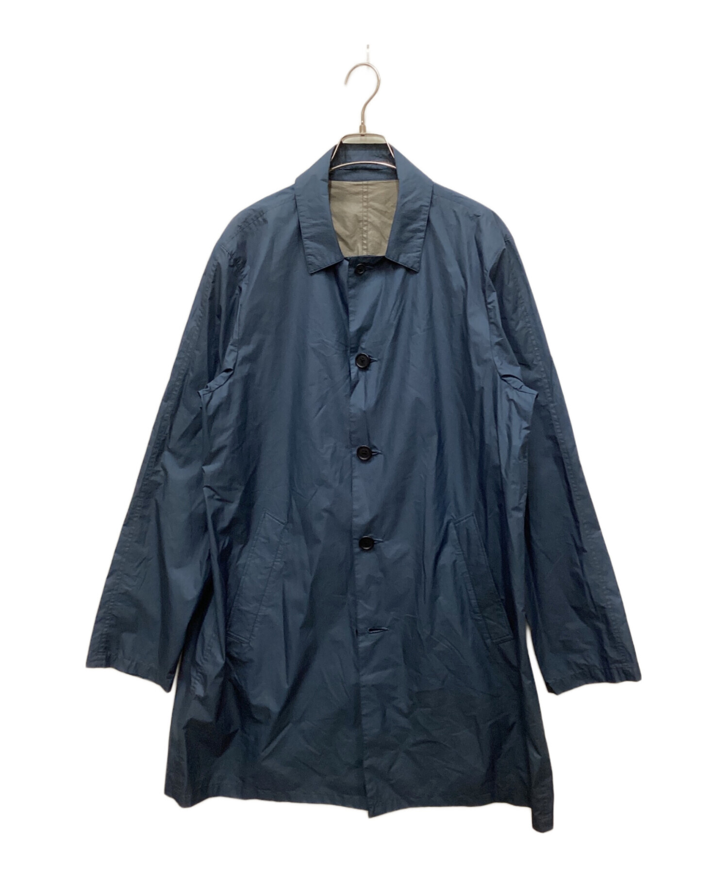 マーガレットハウエル ネイビー 中綿ライナー付きステンカラーコート 2way L 中古・古着通販】MARGARET HOWELL (マーガレットハウエル) ナイロン