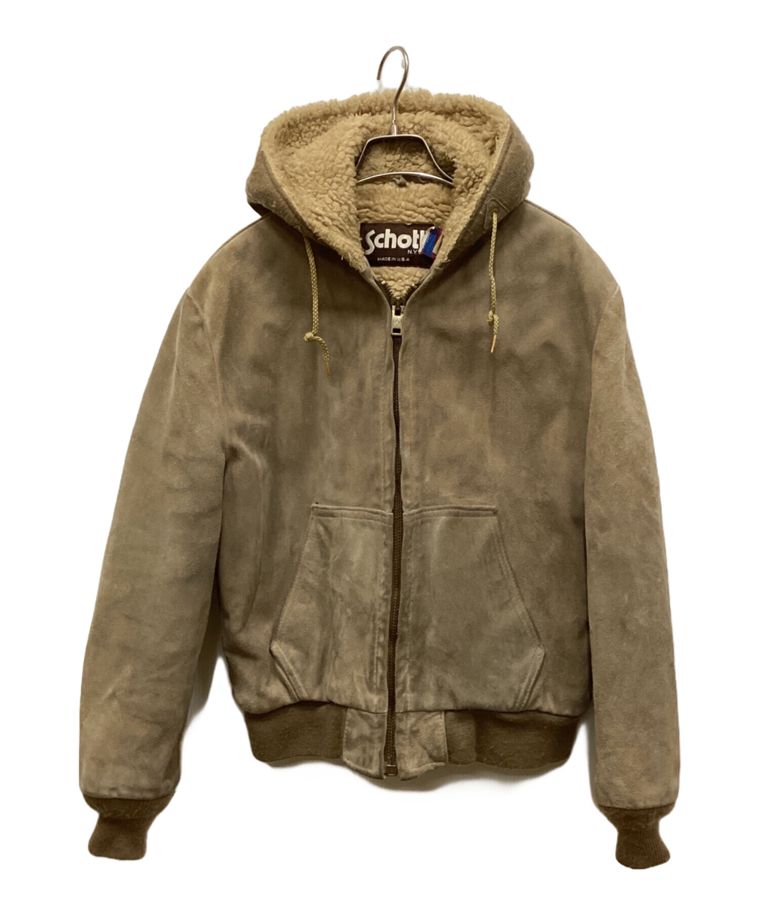 70-80s茶タグ★Schott スウェード ブルゾン 42 ブラウン USA製 schott | STORES