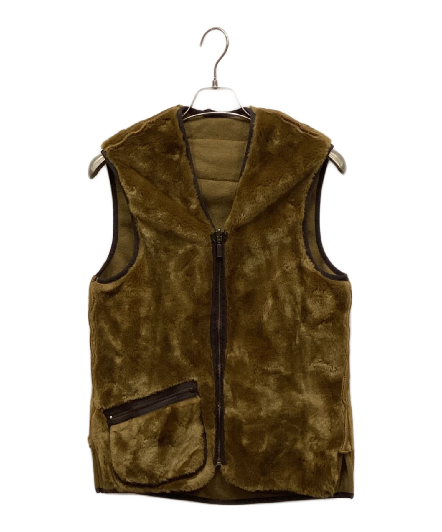 Barbour×US Zip-Up Pile Boa Vest バブアー ベスト Barbour × US 三軒茶屋 'Zip-Up Pile Boa Vest'カスタム ボア ベスト