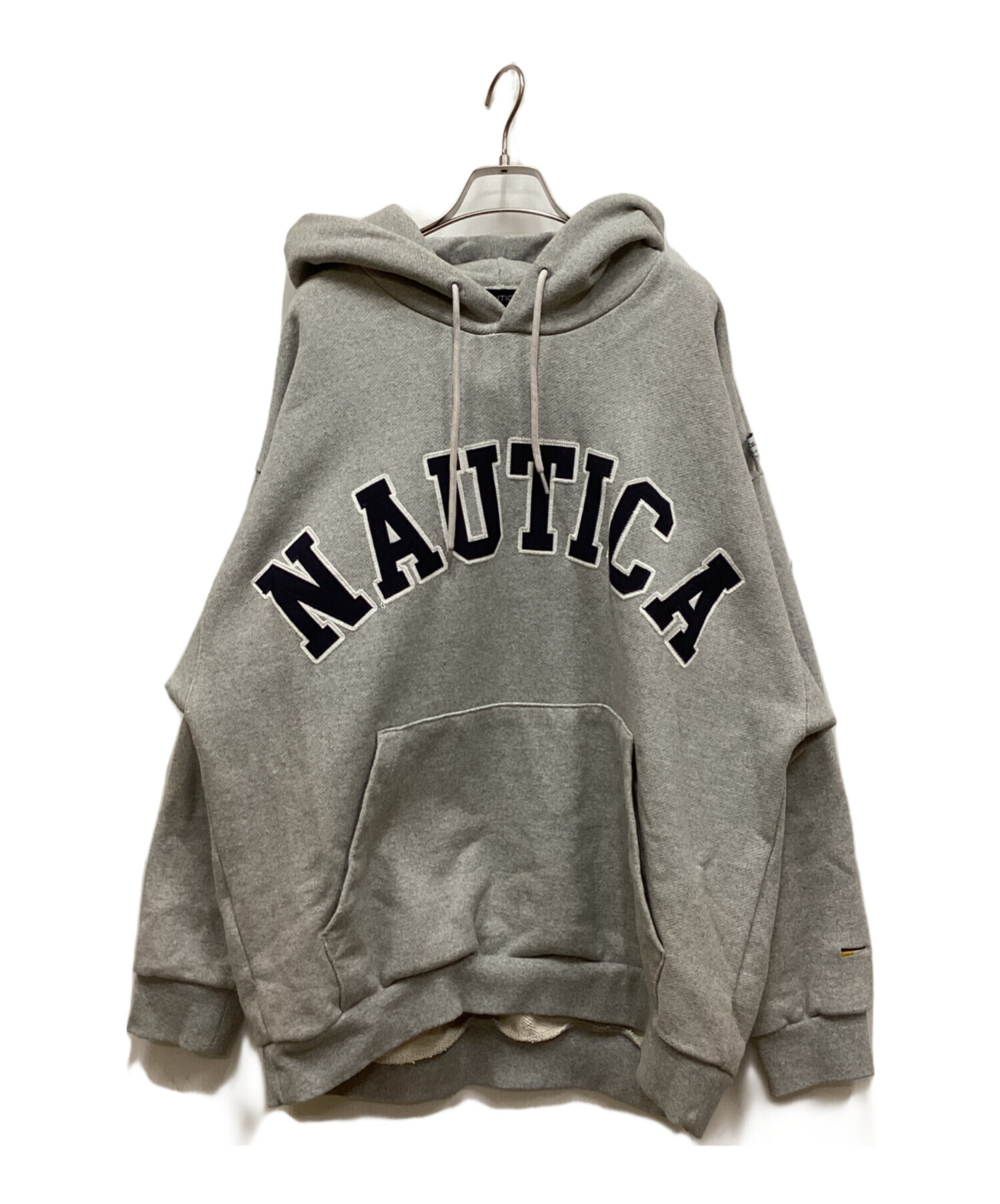 中古・古着通販】NAUTICA (ノーティカ) Arch logo sweat Hoodie グレー