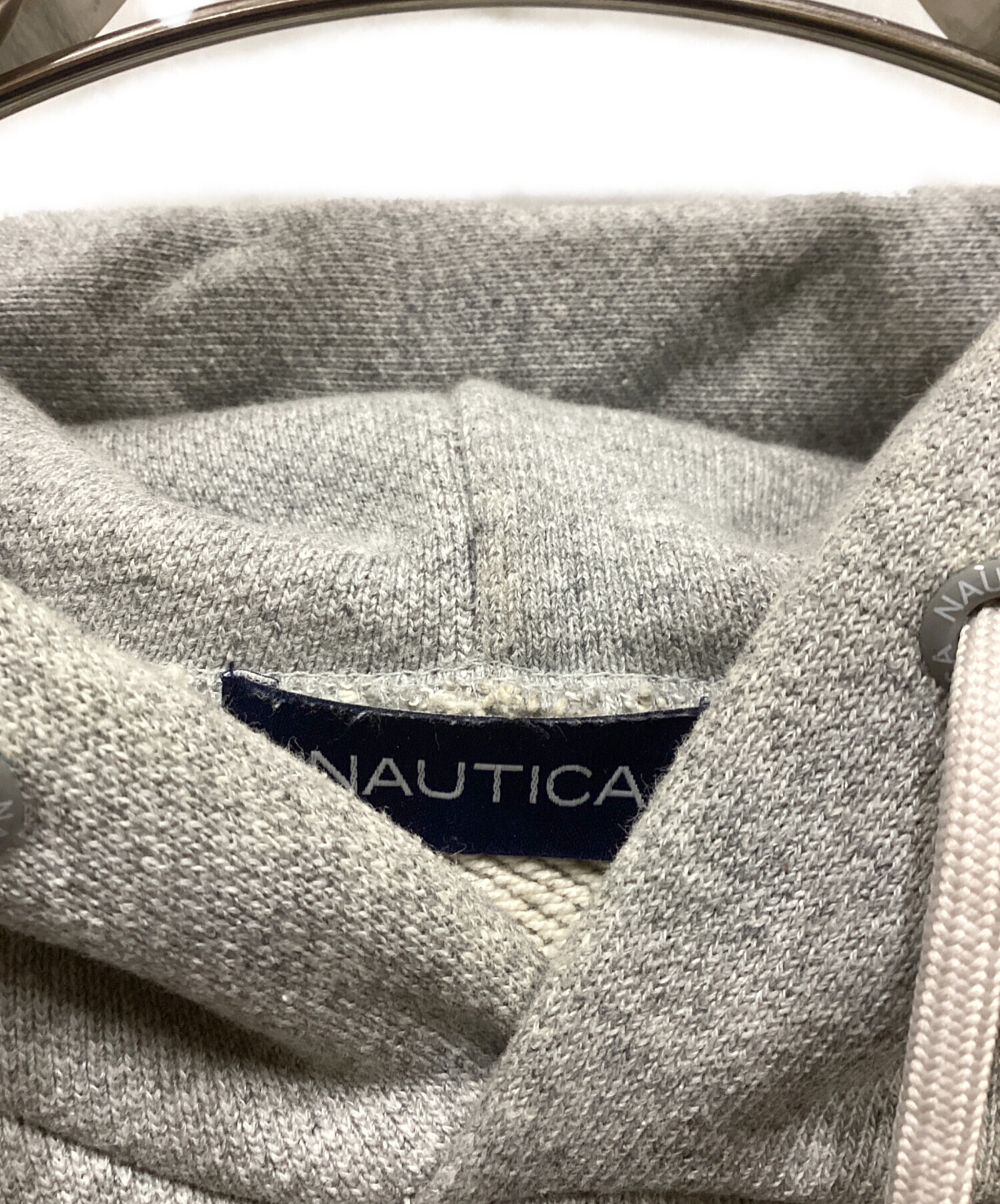 中古・古着通販】NAUTICA (ノーティカ) Arch logo sweat Hoodie グレー
