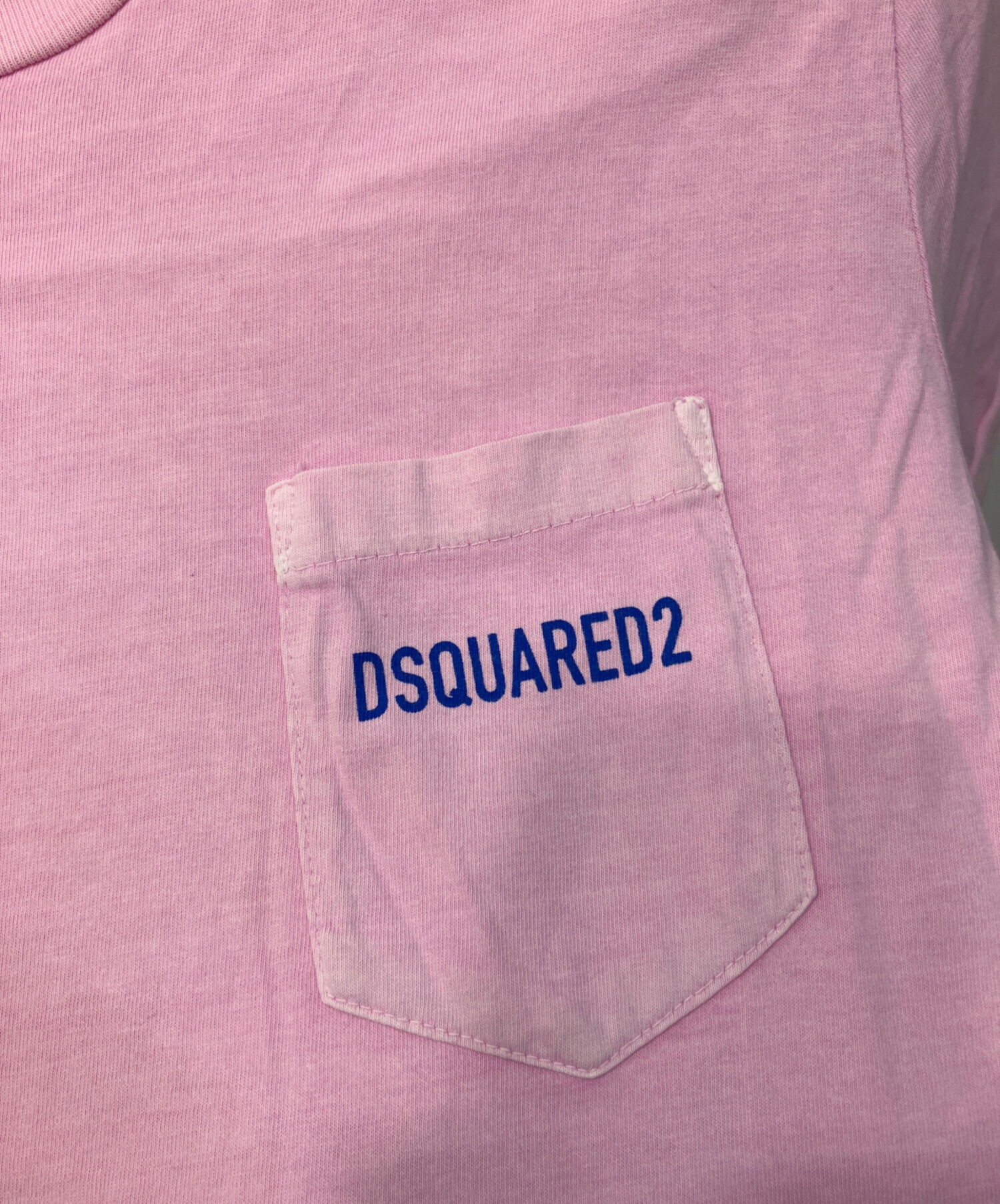 DSQUARED2 - ディースクエアード 22SS アップリケ タイダイTシャツ 半袖 XS ピンク 中古・古着通販】DSQUARED2 (ディースクエアード) ポケット半袖Tシャツ