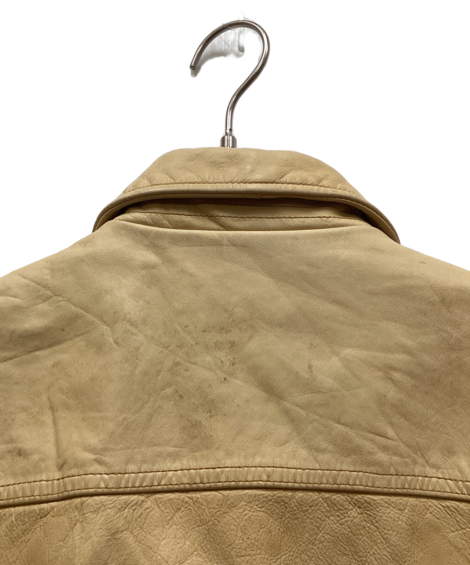 中古・古着通販】GAP (ギャップ) レザートラッカージャケット ベージュ