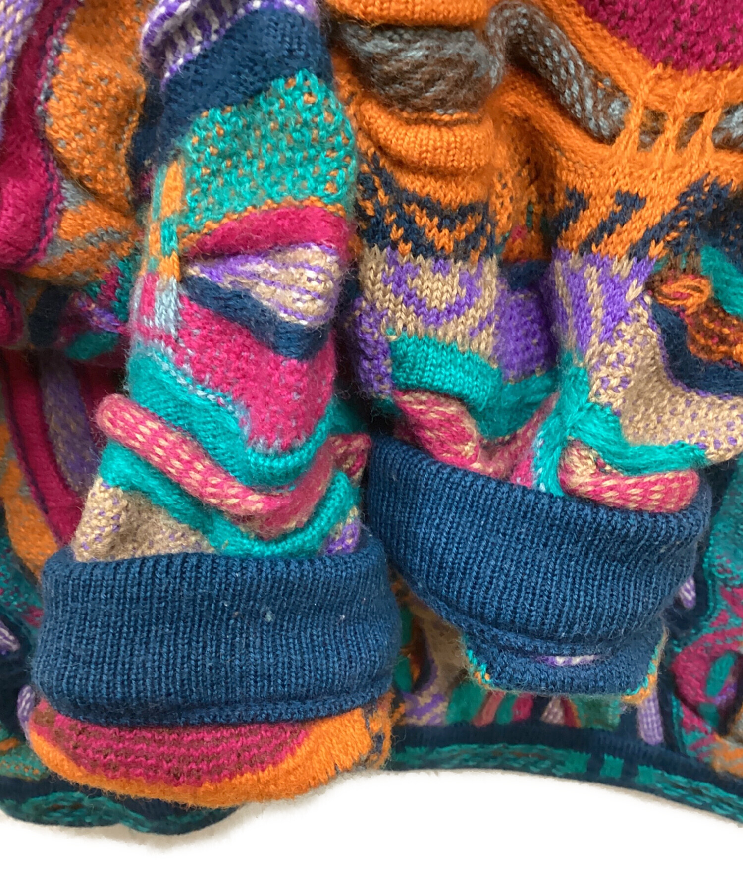 中古・古着通販】Coogi (クージー) ウール3Dニット マルチカラー