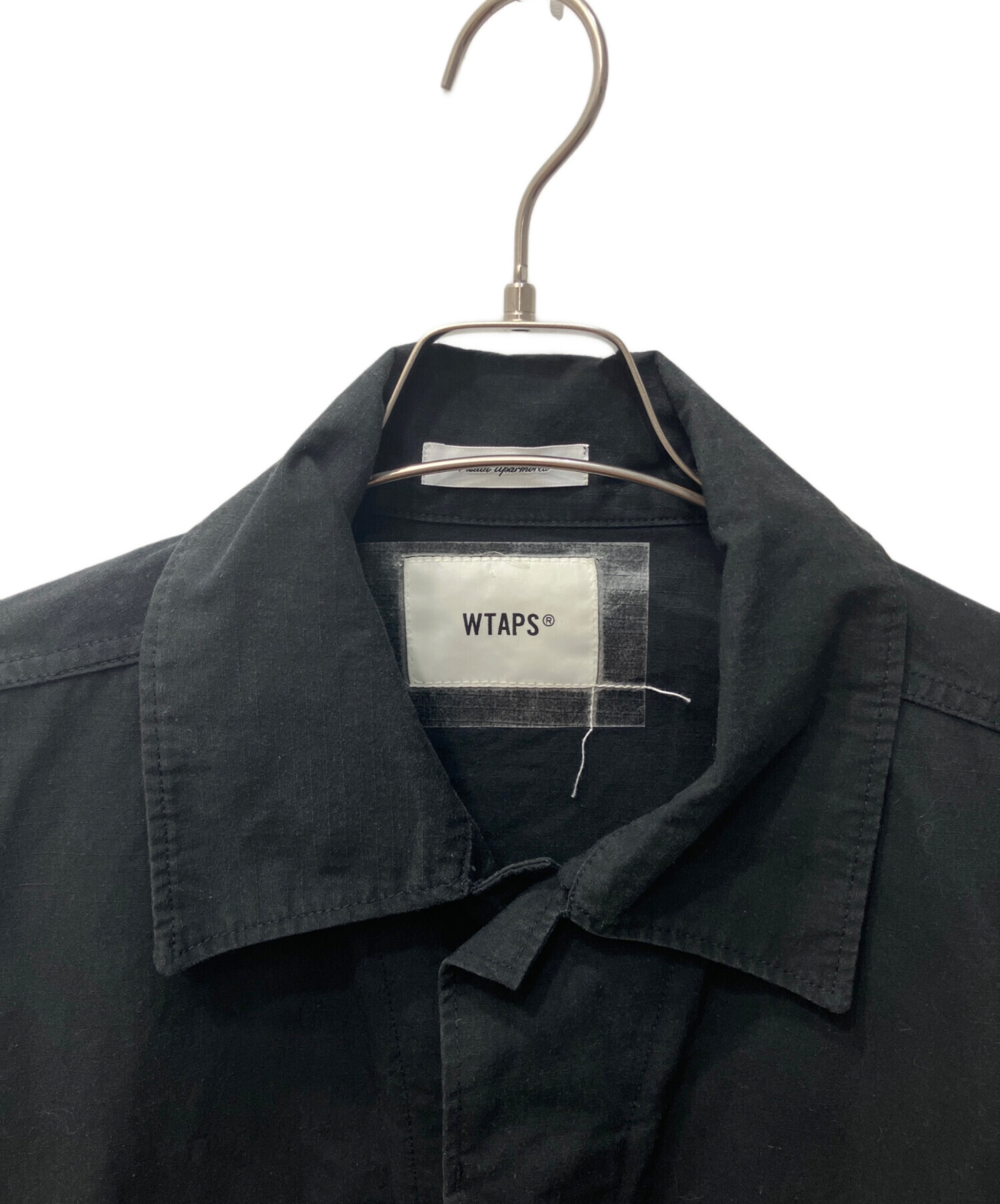 最終値下げ！WTAPS ブラック　ジャケット シャツ　サイズ X 02 中古・古着通販】WTAPS (ダブルタップス) リップストップコットン