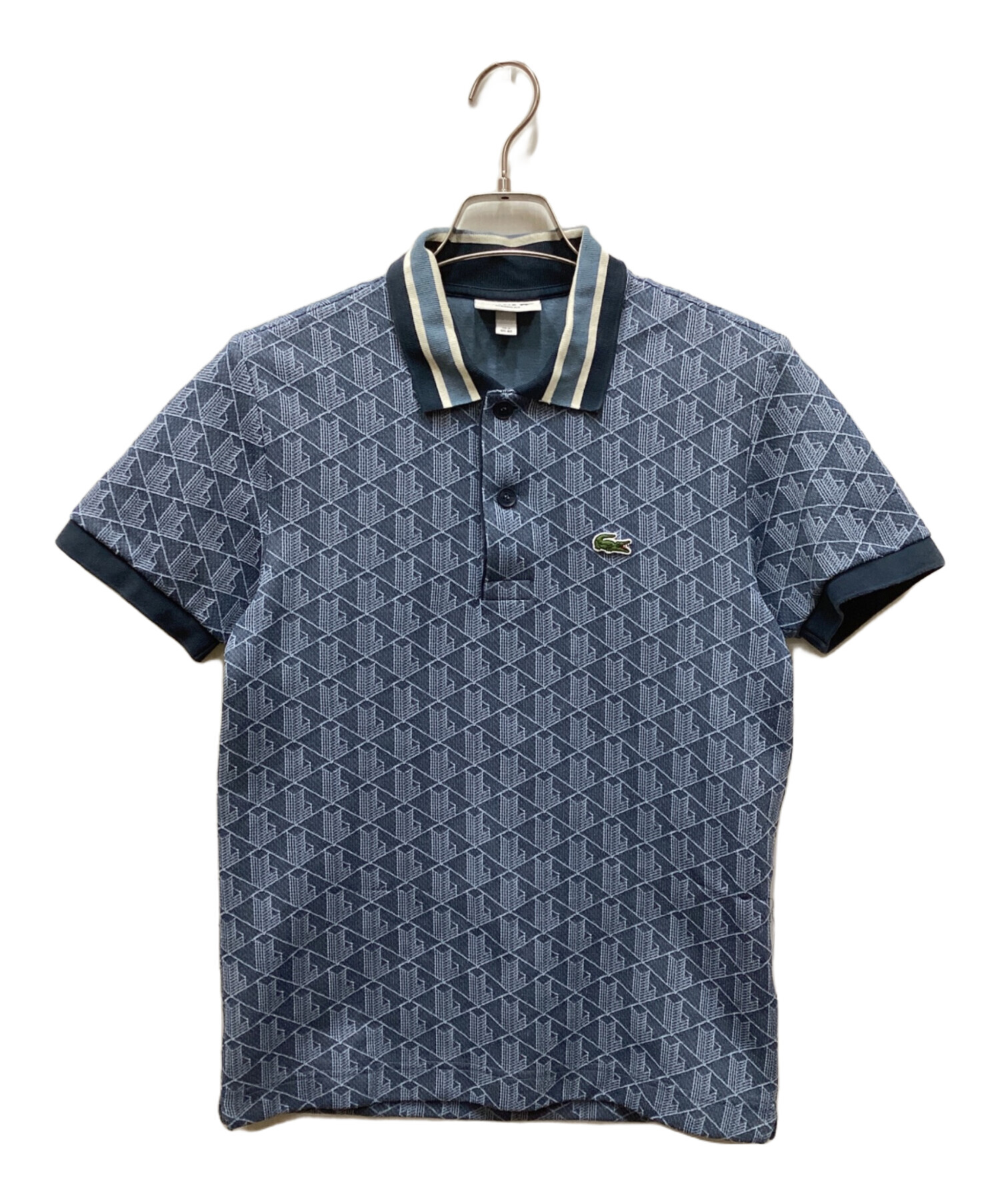 中古・古着通販】LACOSTE (ラコステ) モノグラムジャガードポロシャツ