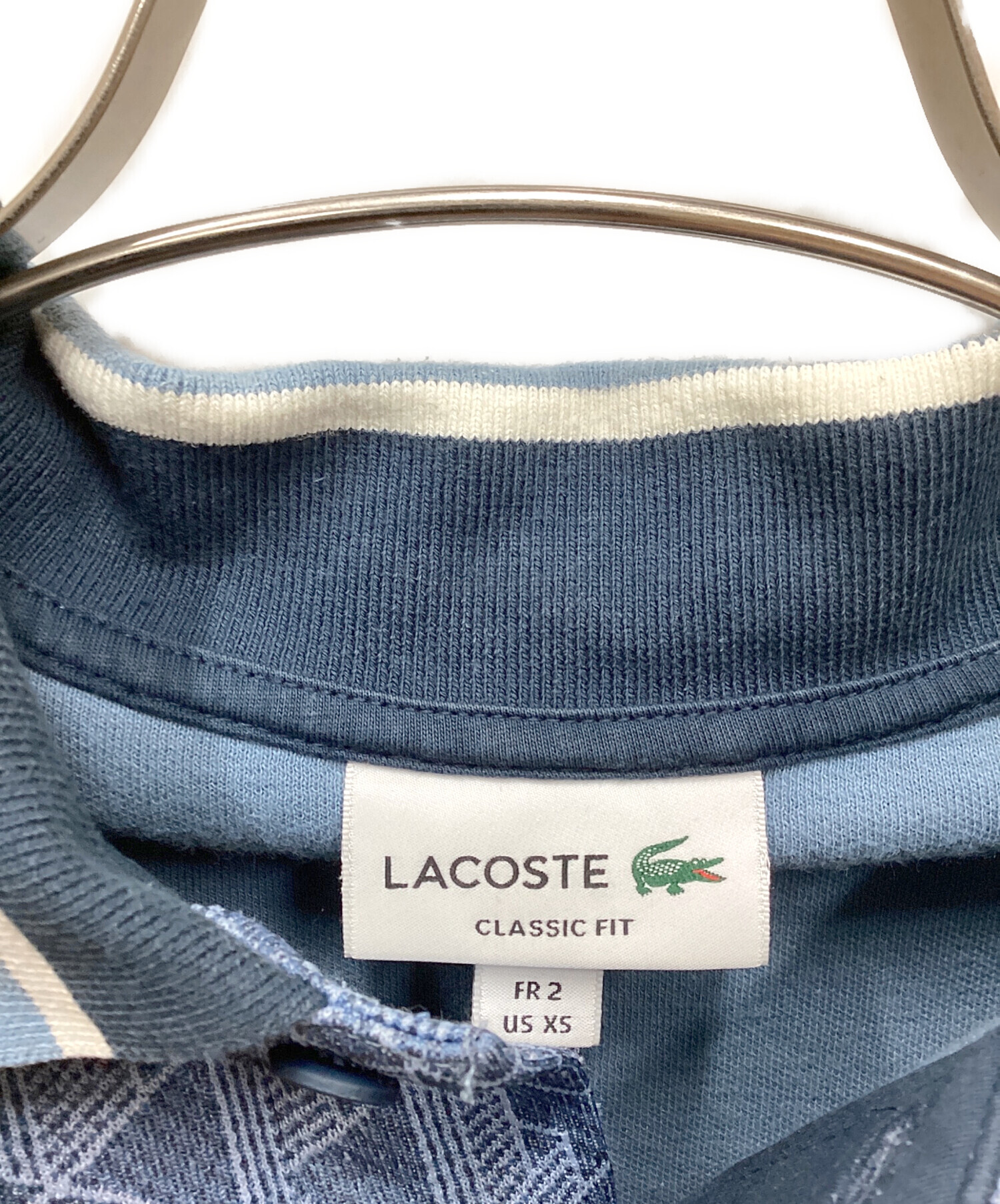 中古・古着通販】LACOSTE (ラコステ) モノグラムジャガードポロシャツ