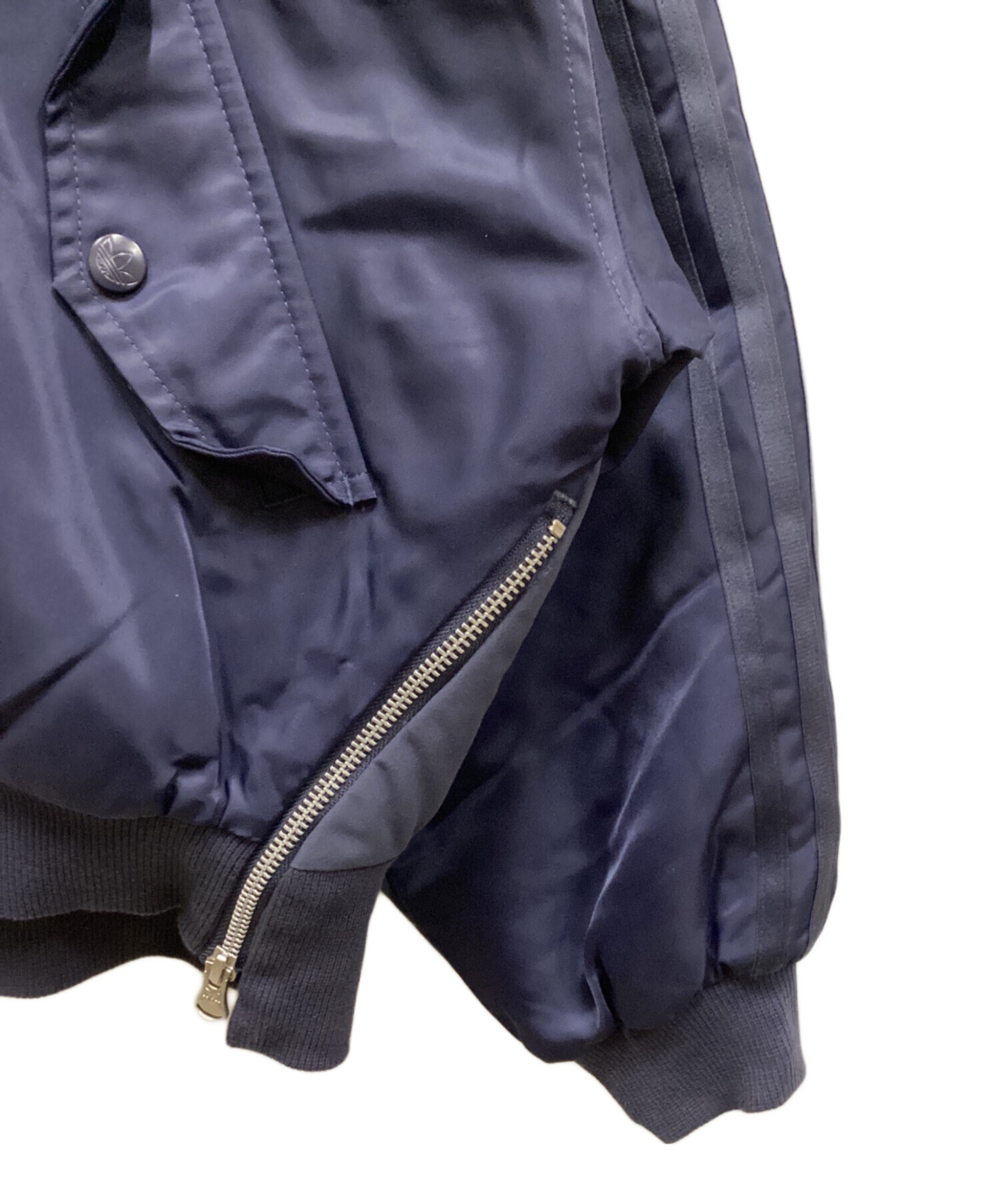 中古・古着通販】adidas (アディダス) サイドジップブルゾン ネイビー