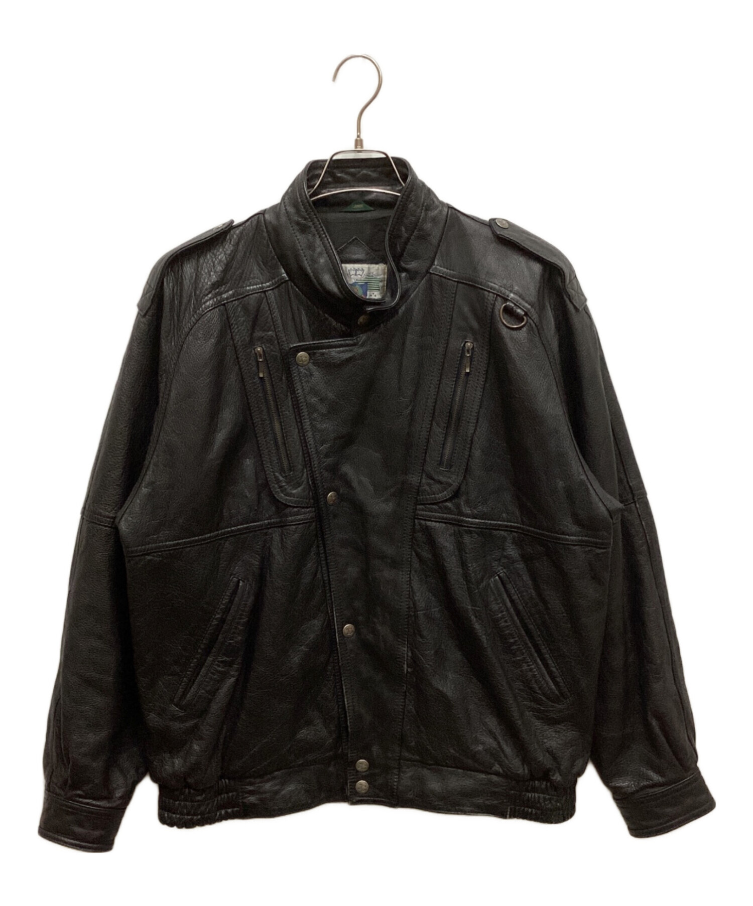 中古・古着通販】USED (ユーズド) レザージャケット ブラック サイズ:L 