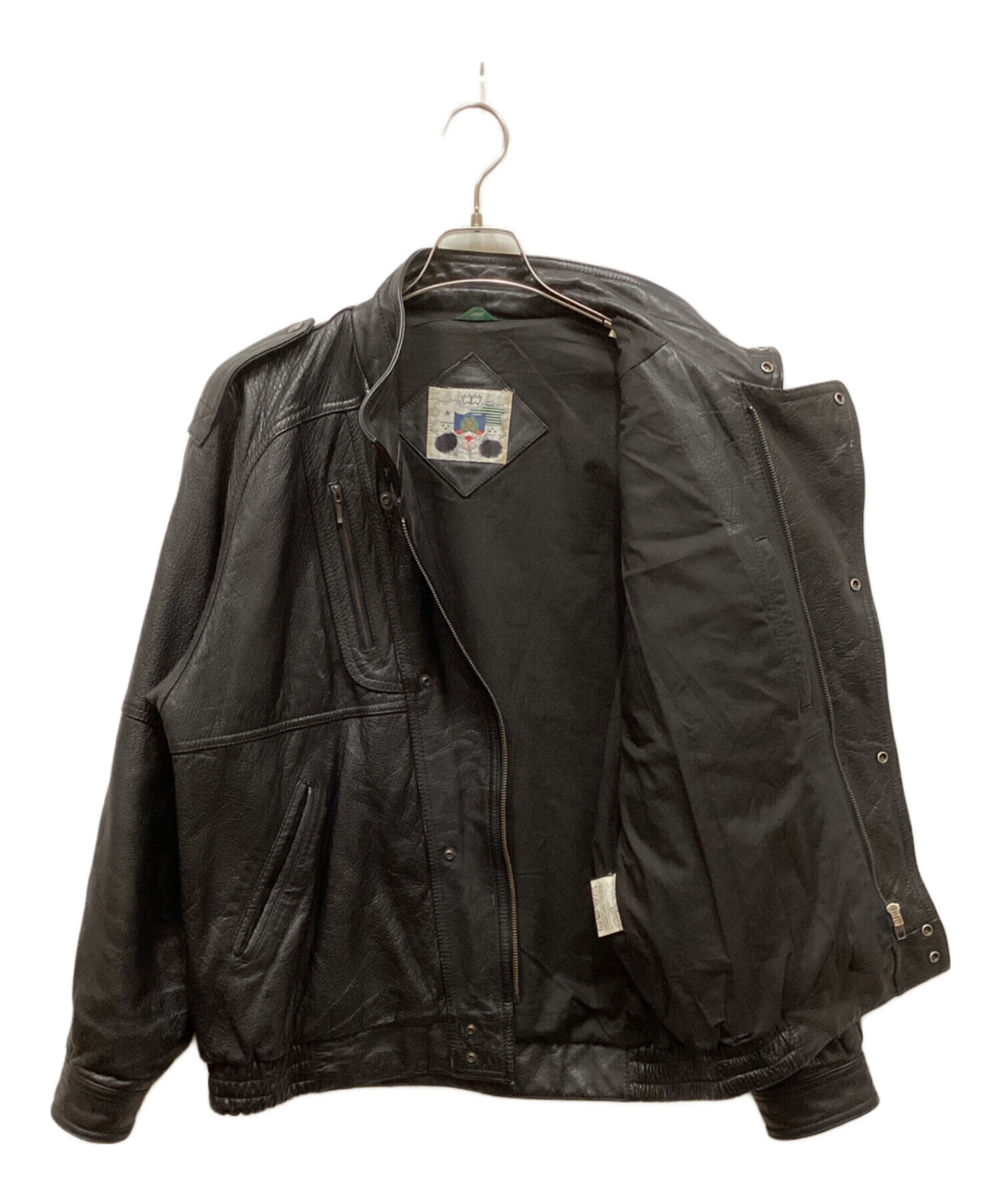 中古・古着通販】USED (ユーズド) レザージャケット ブラック サイズ:L 