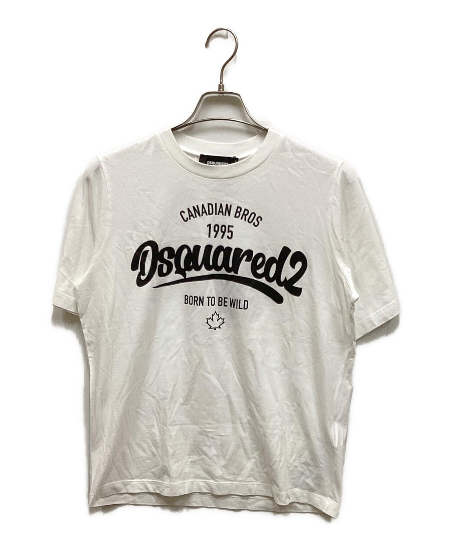 ディースクエアード ﾎﾜｲﾄ ﾛｺﾞﾌﾟﾘﾝﾄ Tｼｬﾂ XS 中古・古着通販】DSQUARED2 (ディースクエアード) ロゴプリントTシャツ