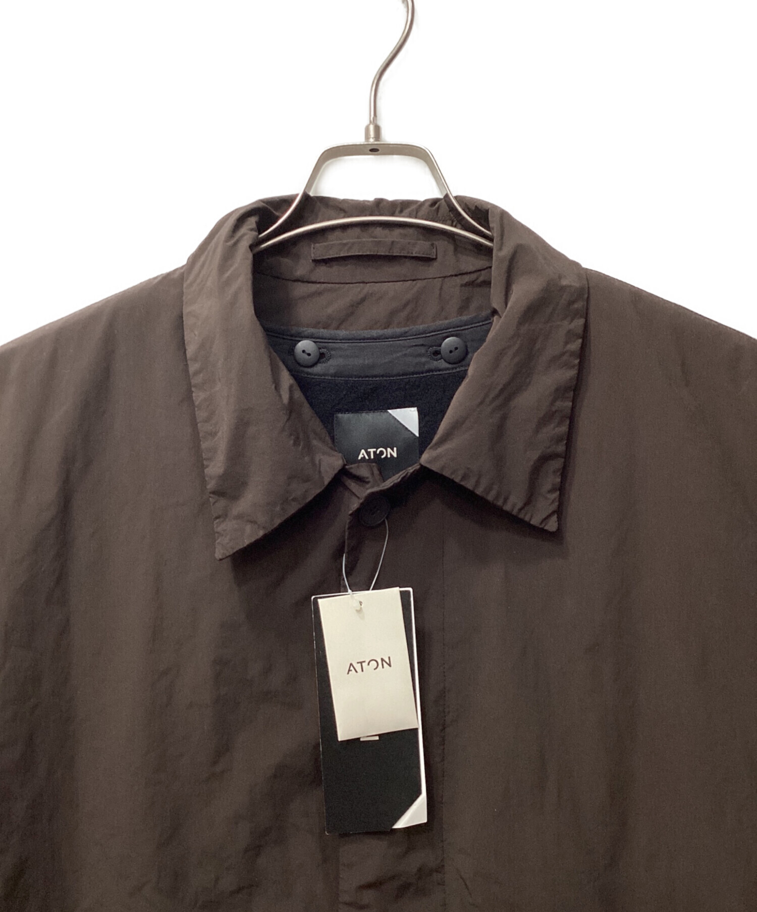 【セール中】ATON/コートAIR VENTILE バルマカンコート04サイズ 中古・古着通販】ATON (エイトン) AIR VENTILE BALMACAAN COAT