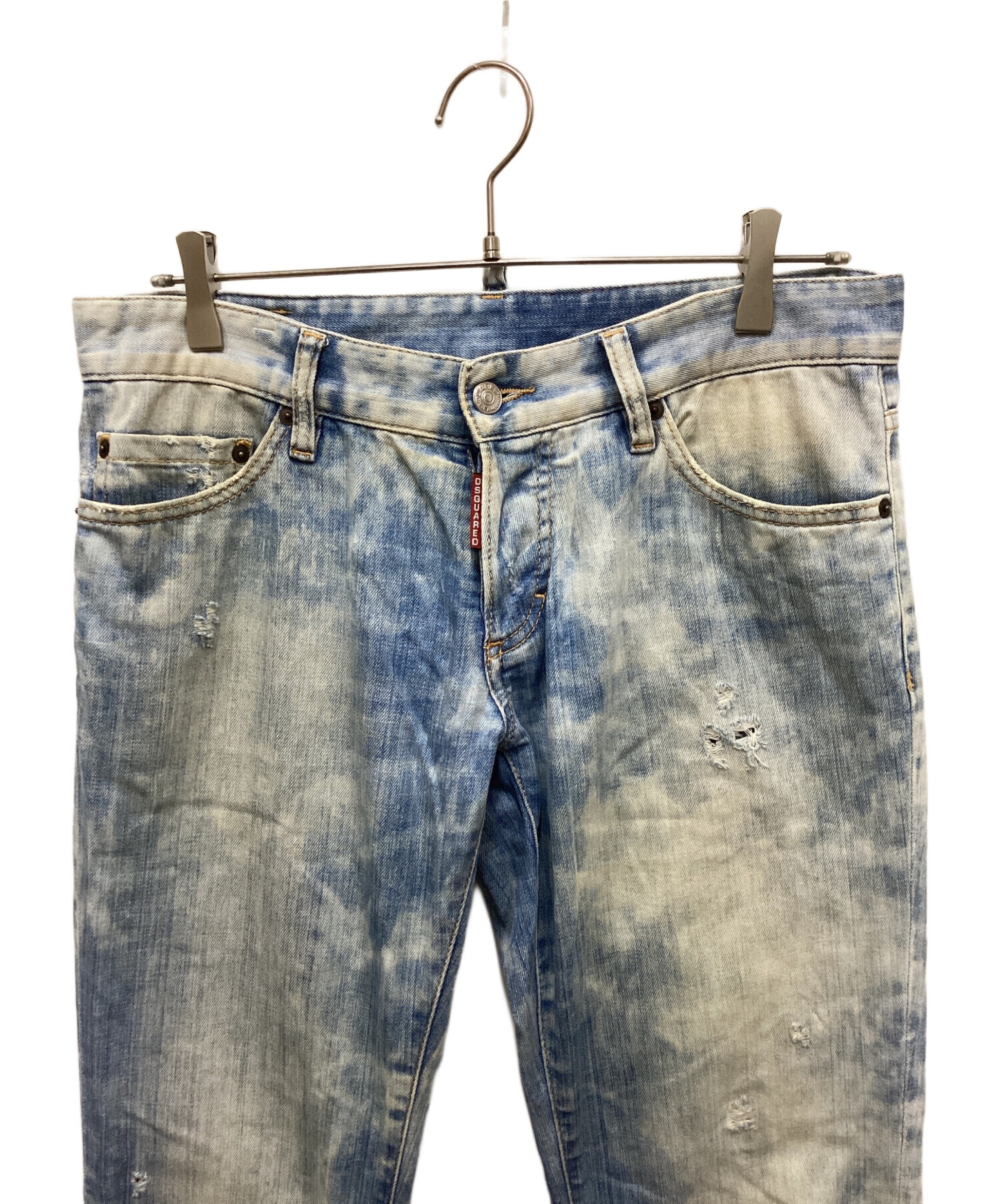 DSQUARED2 グレー ダメージデニムパンツ Dsquared2 激安 グレー ダメージデニム メンズ ヴィンテージ加工