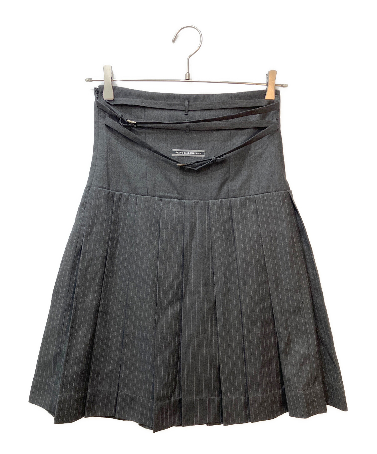 かわいいウサギ　ジャンポール　ゴルチエ　巻きスカート　ダークグレー　サイズ 中古・古着通販】Jean Paul GAULTIER (ジャンポールゴルチェ) プリーツ