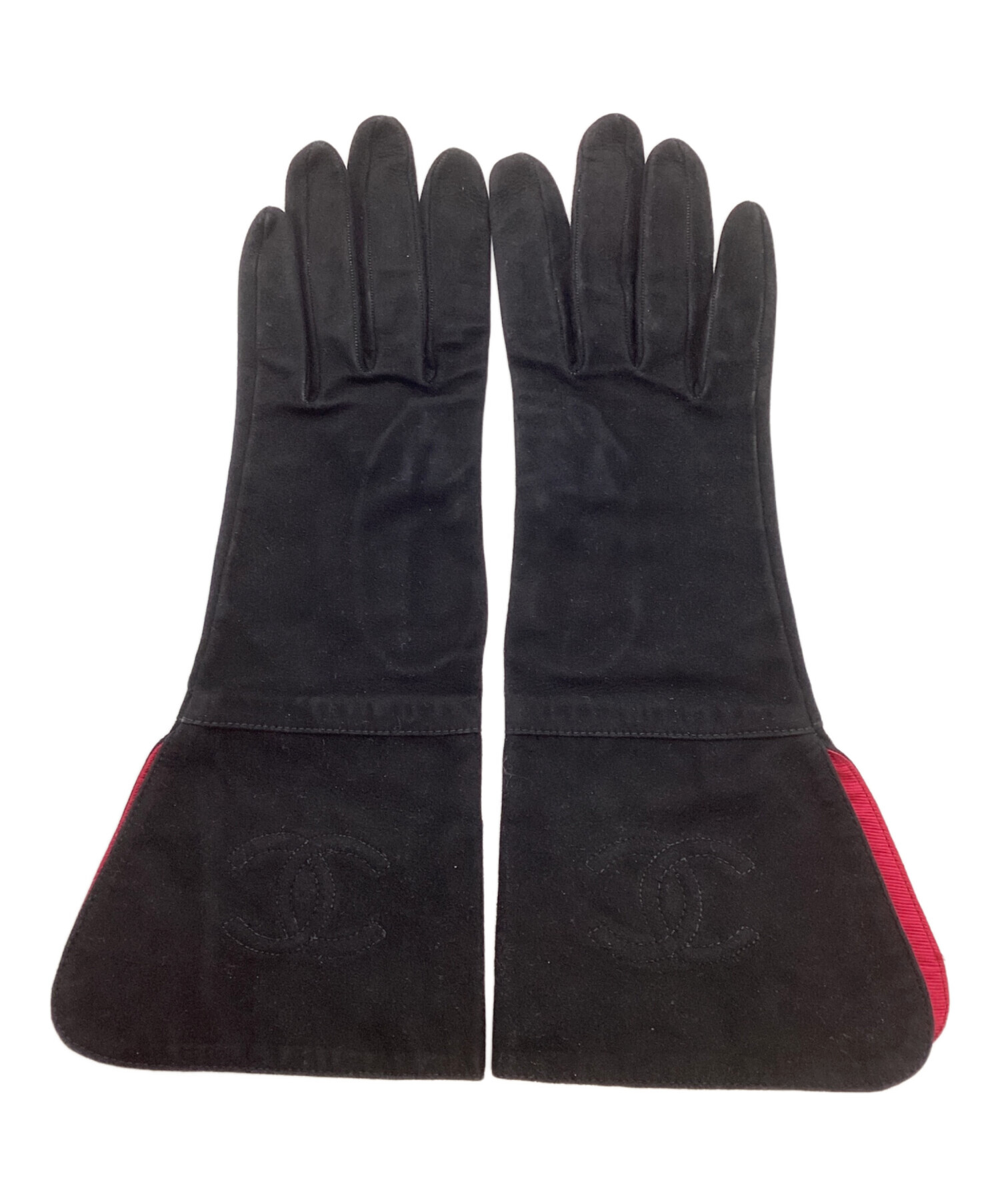 中古・古着通販】CHANEL (シャネル) ココマークスエードグローブ 中古・古着通販】CHANEL (シャネル) ココマークスエードグローブ