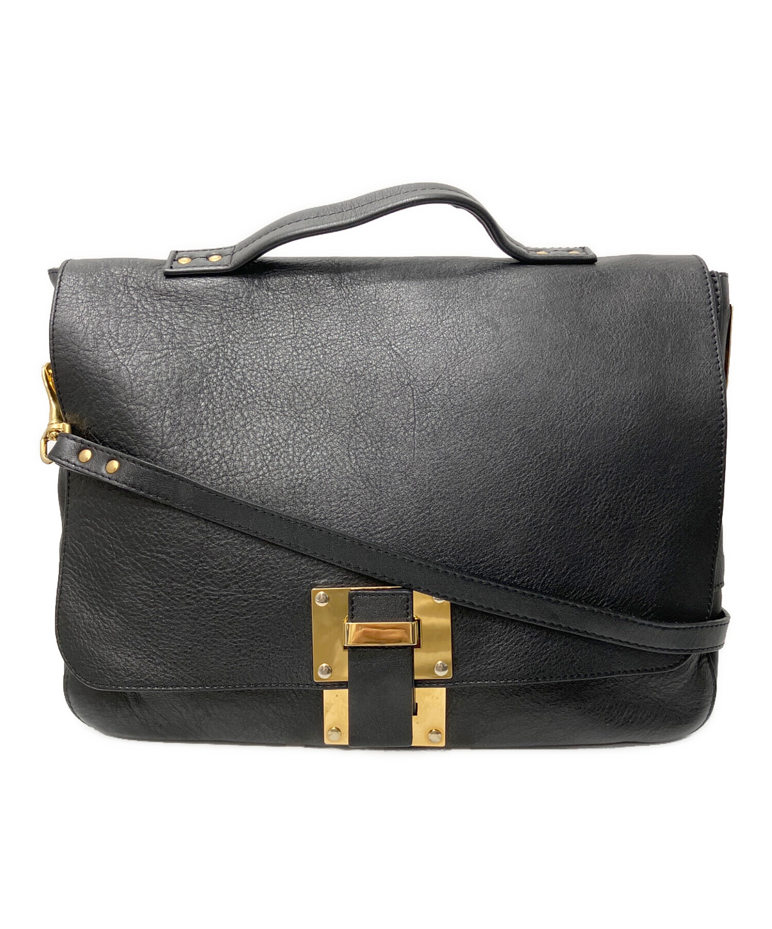 【希少】ソフィー ヒュルム(Sophie Hulme) ブラック 中古・古着通販】SOPHIE HULME (ソフィーヒュルム) 2WAYショルダー