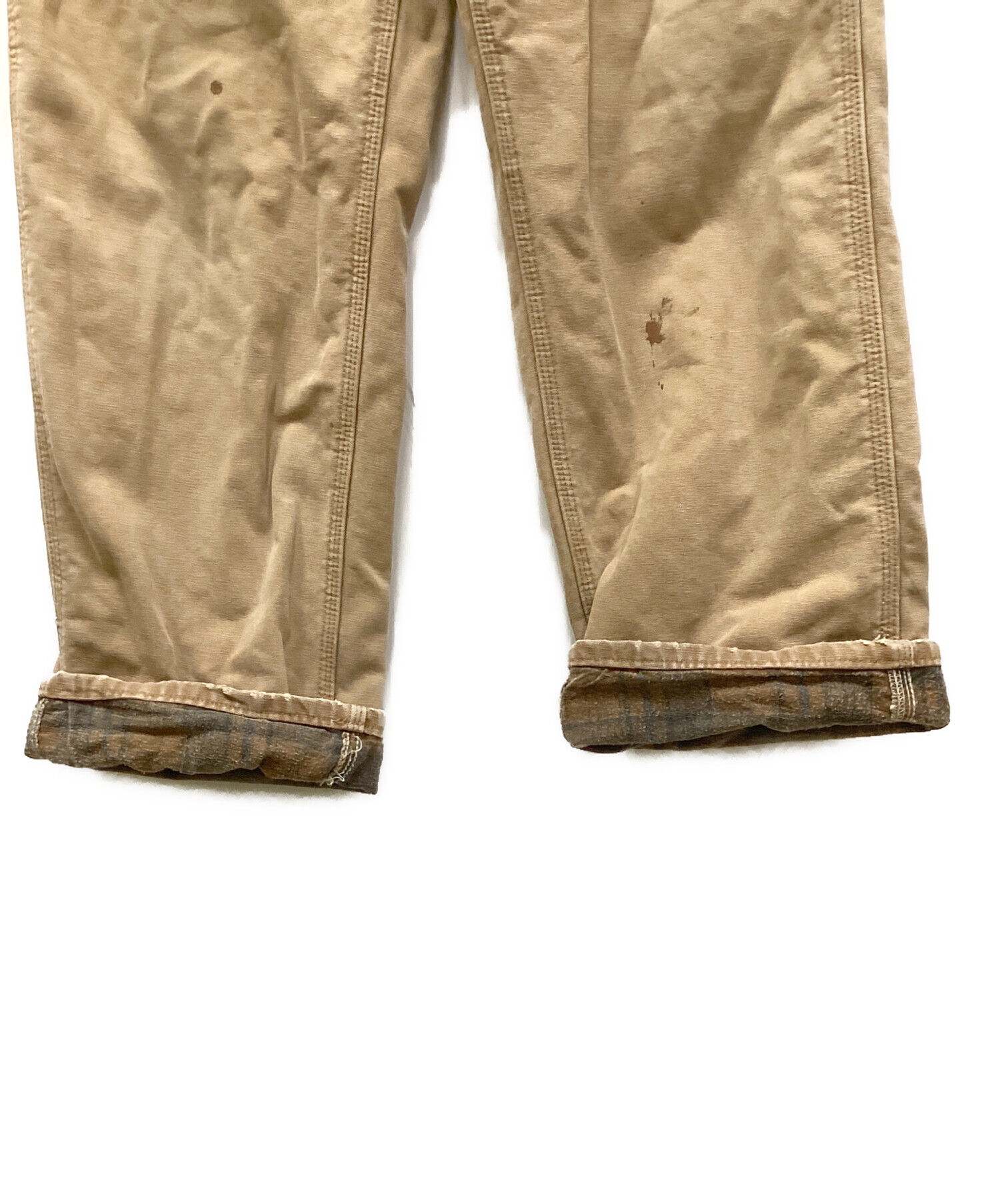 カーハート W33 ダックパンツ ペインターパンツ 古着 ベージュ 18837 Carhartt カーハート ダブルニー ダックパンツ ペインターパンツ