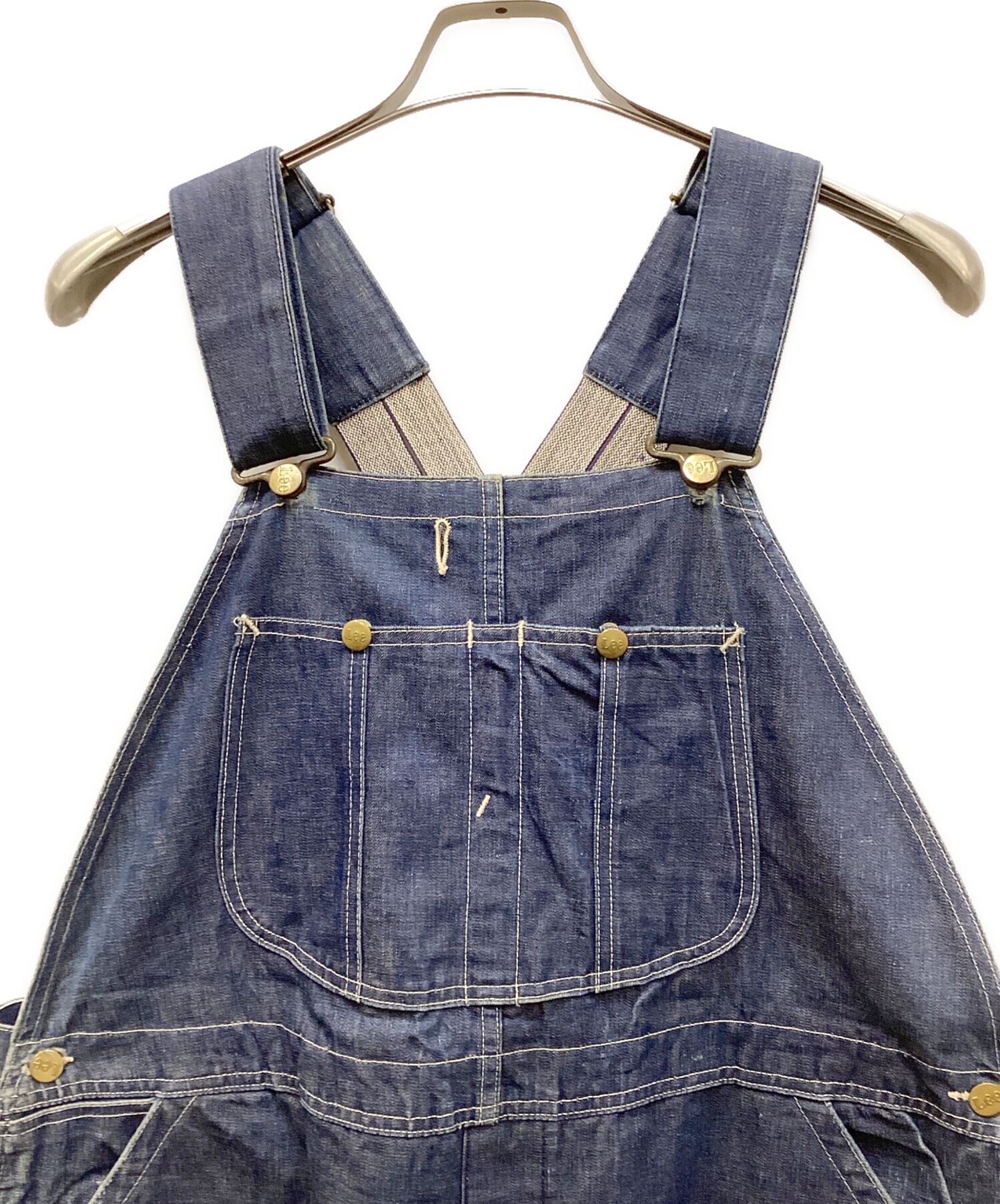 Lee 91-LB オーバーオール ローバック 濃紺 Vintage 70s 中古・古着通販】LEE (リー) 91-LB ローバックオーバーオール