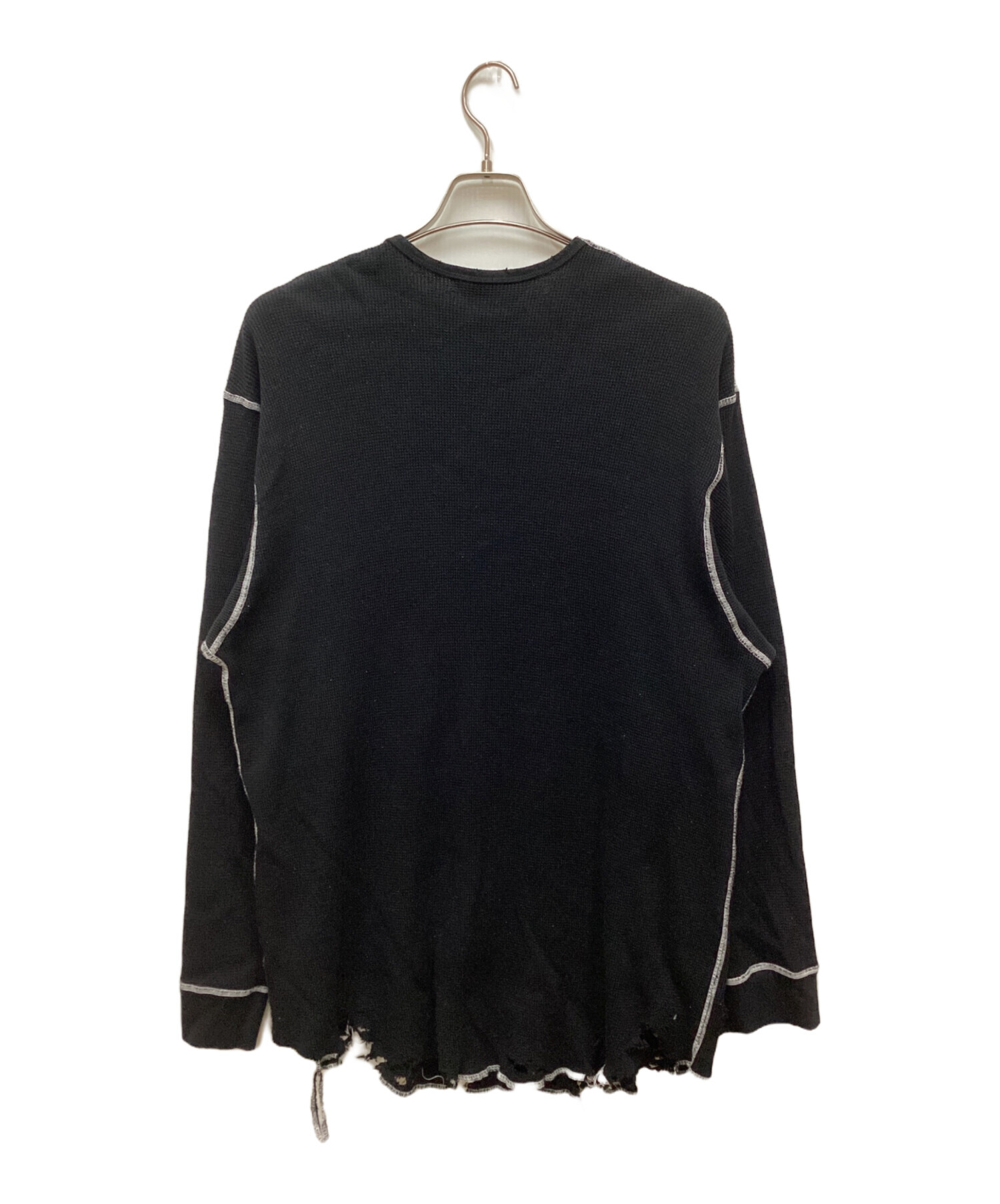 中古・古着通販】ANCELLM (アンセルム) DAMAGE WAFFLE CREW LS T-SHIRT