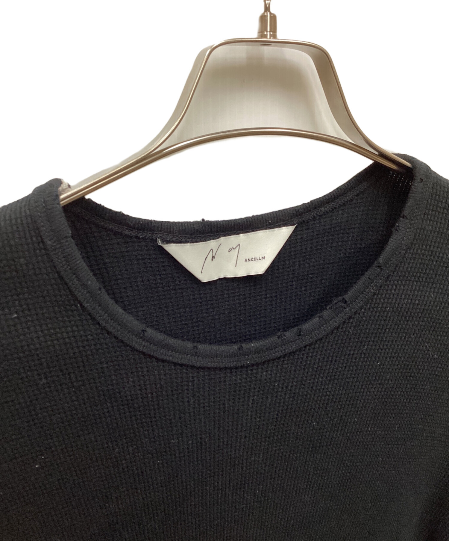 中古・古着通販】ANCELLM (アンセルム) DAMAGE WAFFLE CREW LS T-SHIRT