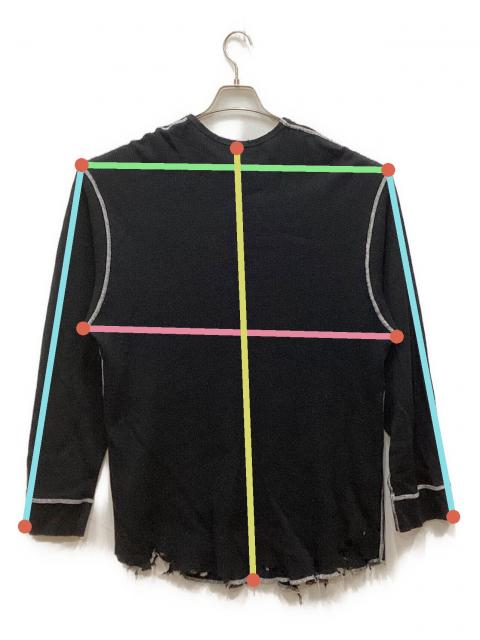 中古・古着通販】ANCELLM (アンセルム) DAMAGE WAFFLE CREW LS T-SHIRT