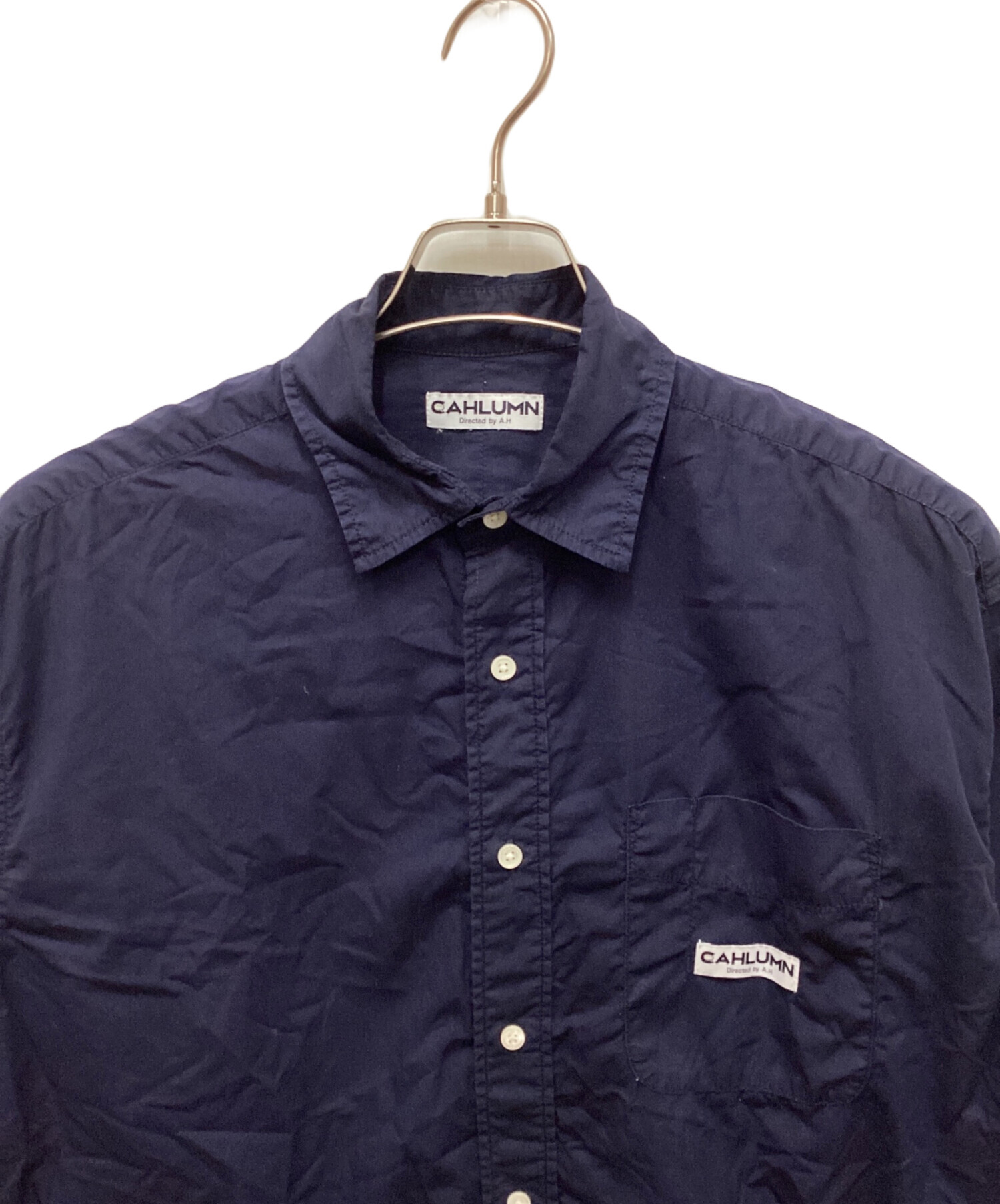 中古・古着通販】CAHLUMN (カウラム) Magazine Pocket Broad Shirt