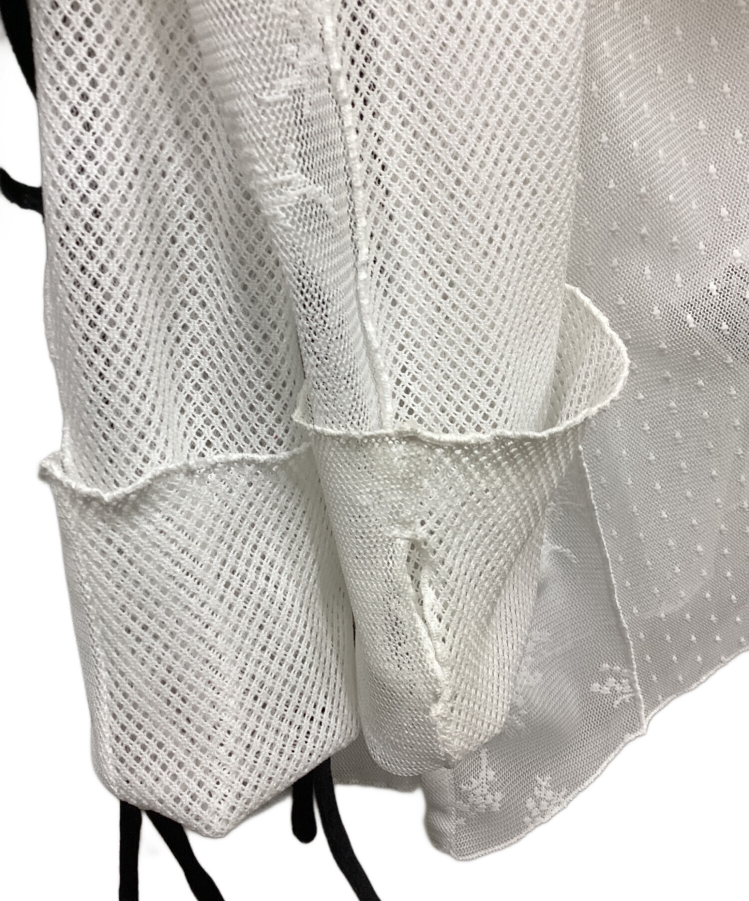 中古・古着通販】CODE A (コードエー) tulle lace ribbon blouse