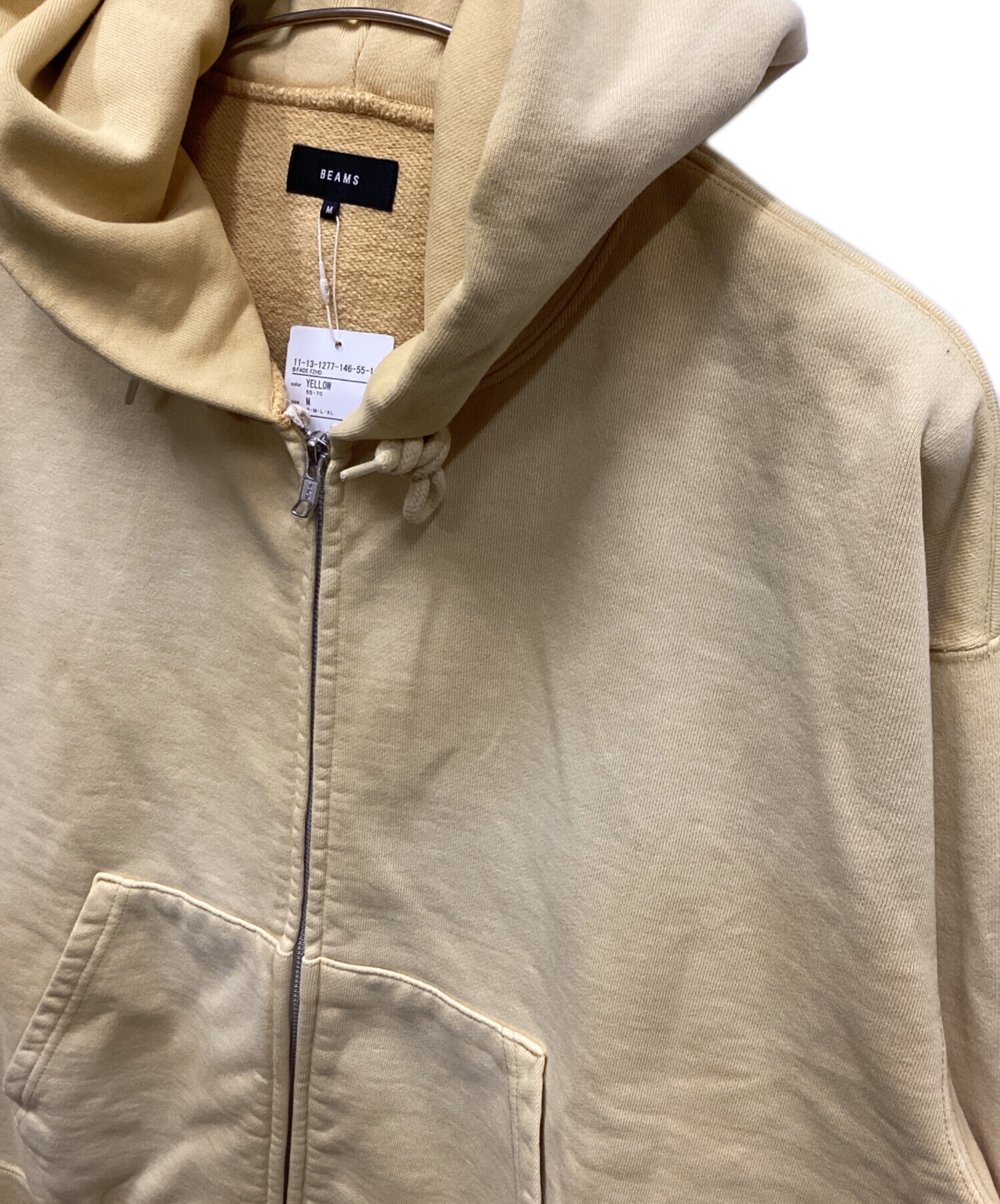 BEAMS イエロージップアップパーカー ケンタウロス健太 中古・古着通販】BEAMS (ビームス) フェードデザインジップパーカー