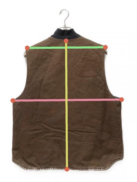 中古・古着通販】CarHartt (カーハート) ダックベスト ブラウン サイズ