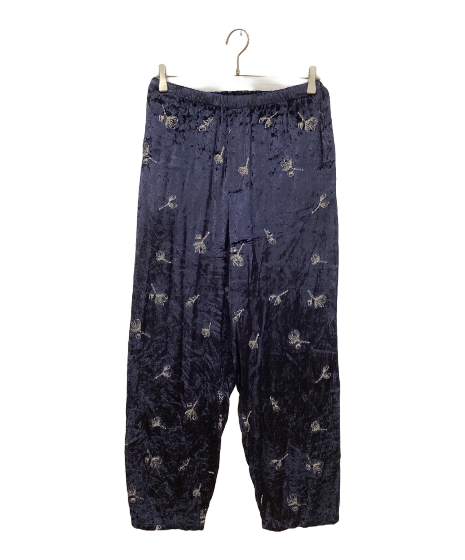 新品TODAYFUL Embroidery Velour Pants ネイビー 中古・古着通販】TODAYFUL (トゥデイフル) Embroidery Velour Pants