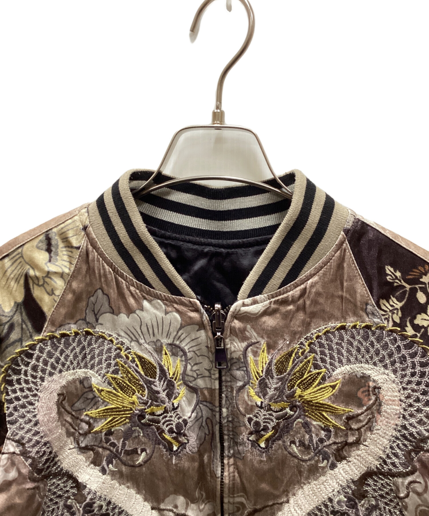 中古・古着通販】ZARA (ザラ) リバーシブルスカジャン ベージュ サイズ
