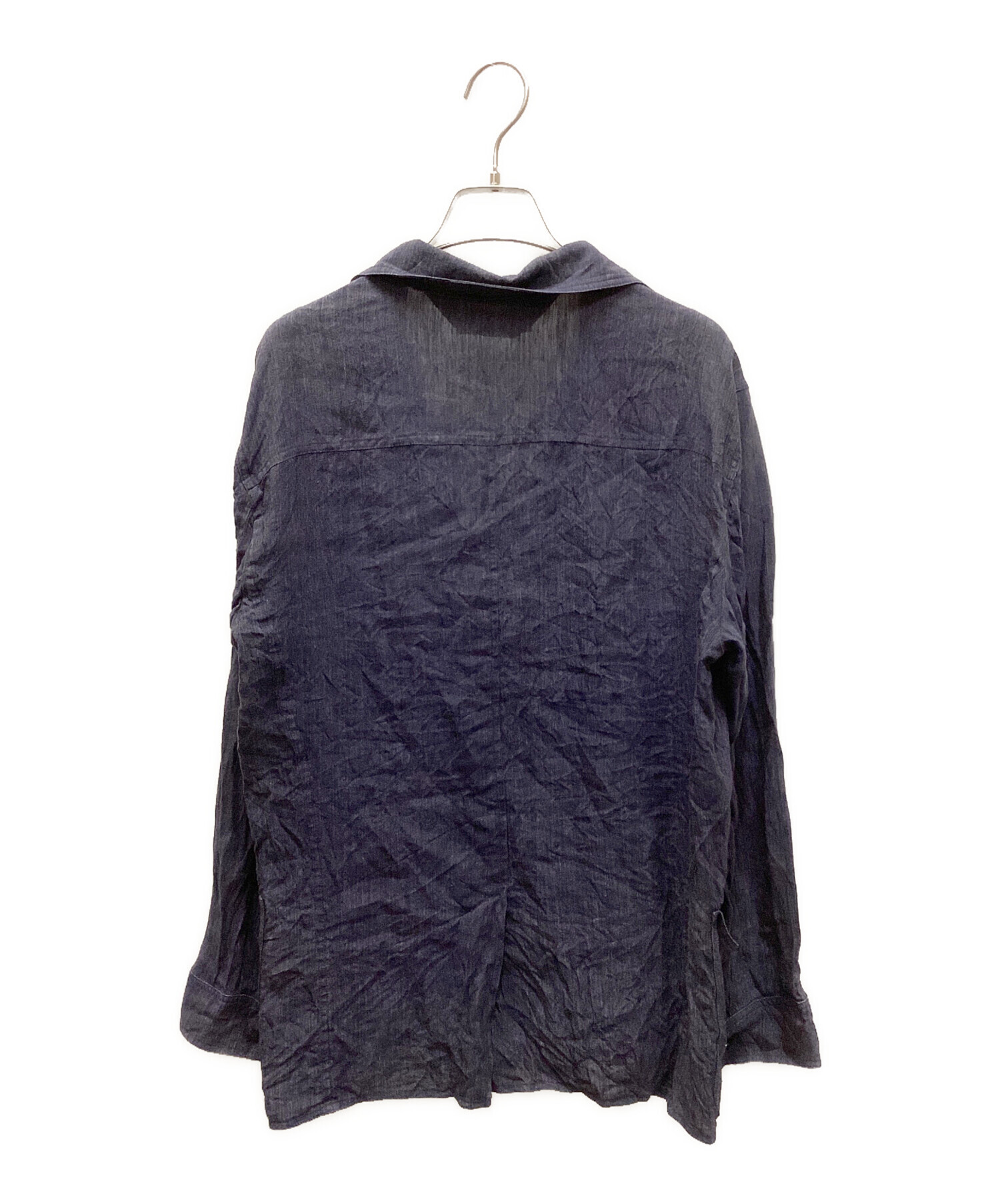MAX MARA WEEK END LINE カジュアルシャツ M 紺 【古着】【中古】【送料無料】 MAXMARA WEEKEND LINE（マックスマーラウィークエンドライン） WEEKEND