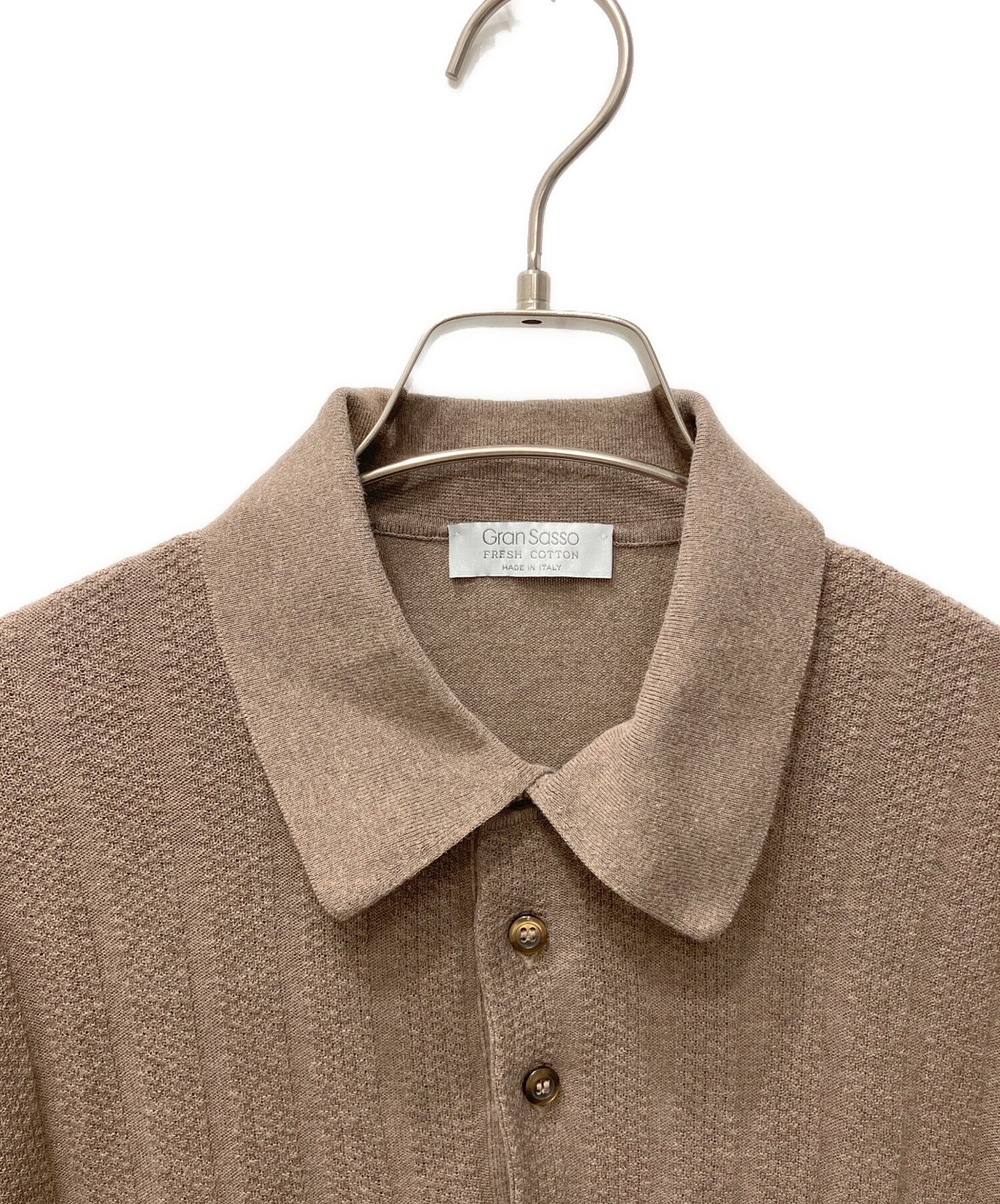 中古・古着通販】GRAN SASSO (グランサッソ) ニットポロシャツ