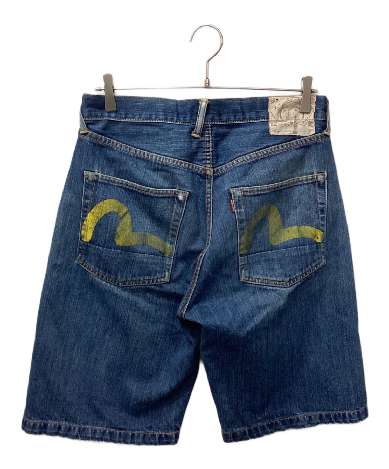 ぱ*い様 EVISU デニム ショーツ カモメペイント y2k 古着 バギーデニ 中古・古着通販】EVISU (エヴィス) カモメペイントデニムショーツ