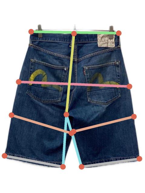 中古・古着通販】EVISU (エヴィス) カモメペイントデニムショーツ