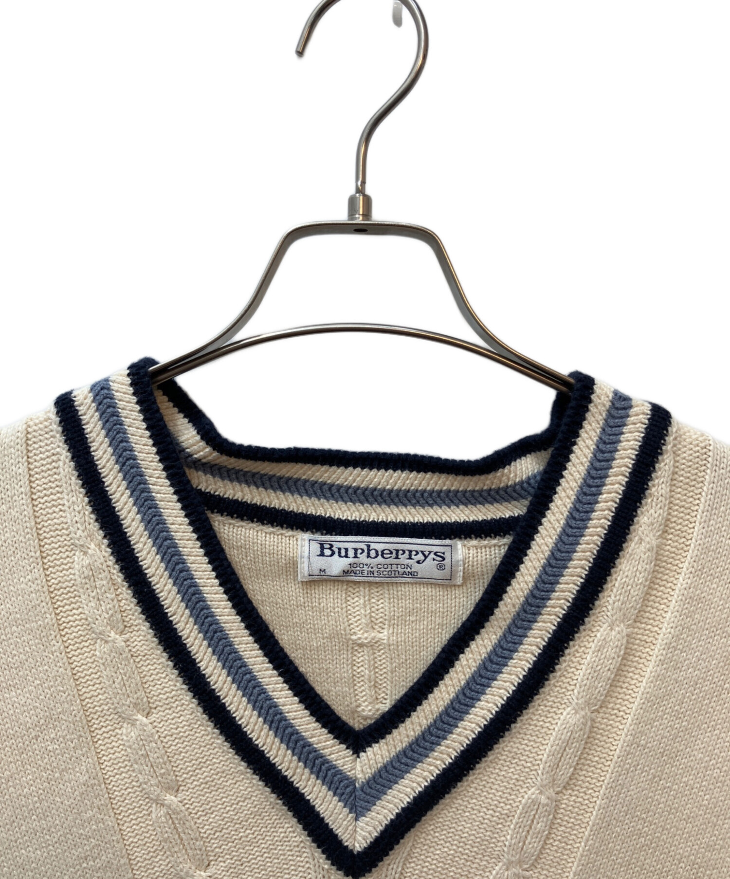 【希少】　Burberrys（バーバリーズ）ヴィンテージ ケーブルニット　Ｓ～Ｍ 中古・古着通販】Burberry's (バーバリーズ) ケーブルニット