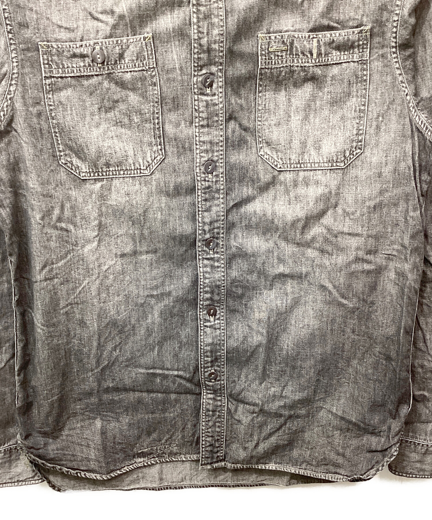 中古・古着通販】RRL (ダブルアールエル) BLACK DENIM WORK SHIRT