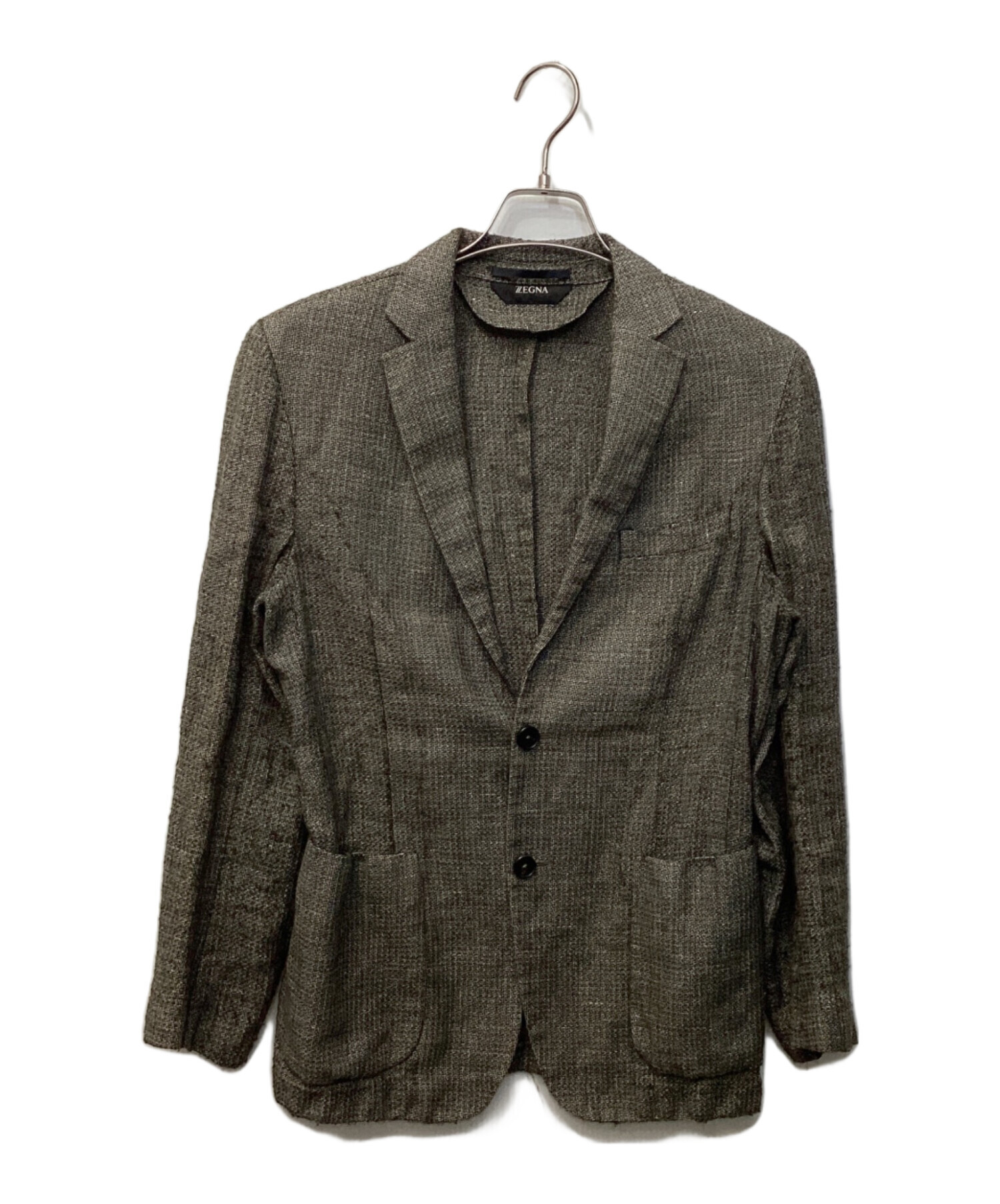 中古・古着通販】ZEGNA (ゼニア) リネンウールジャケット カーキ