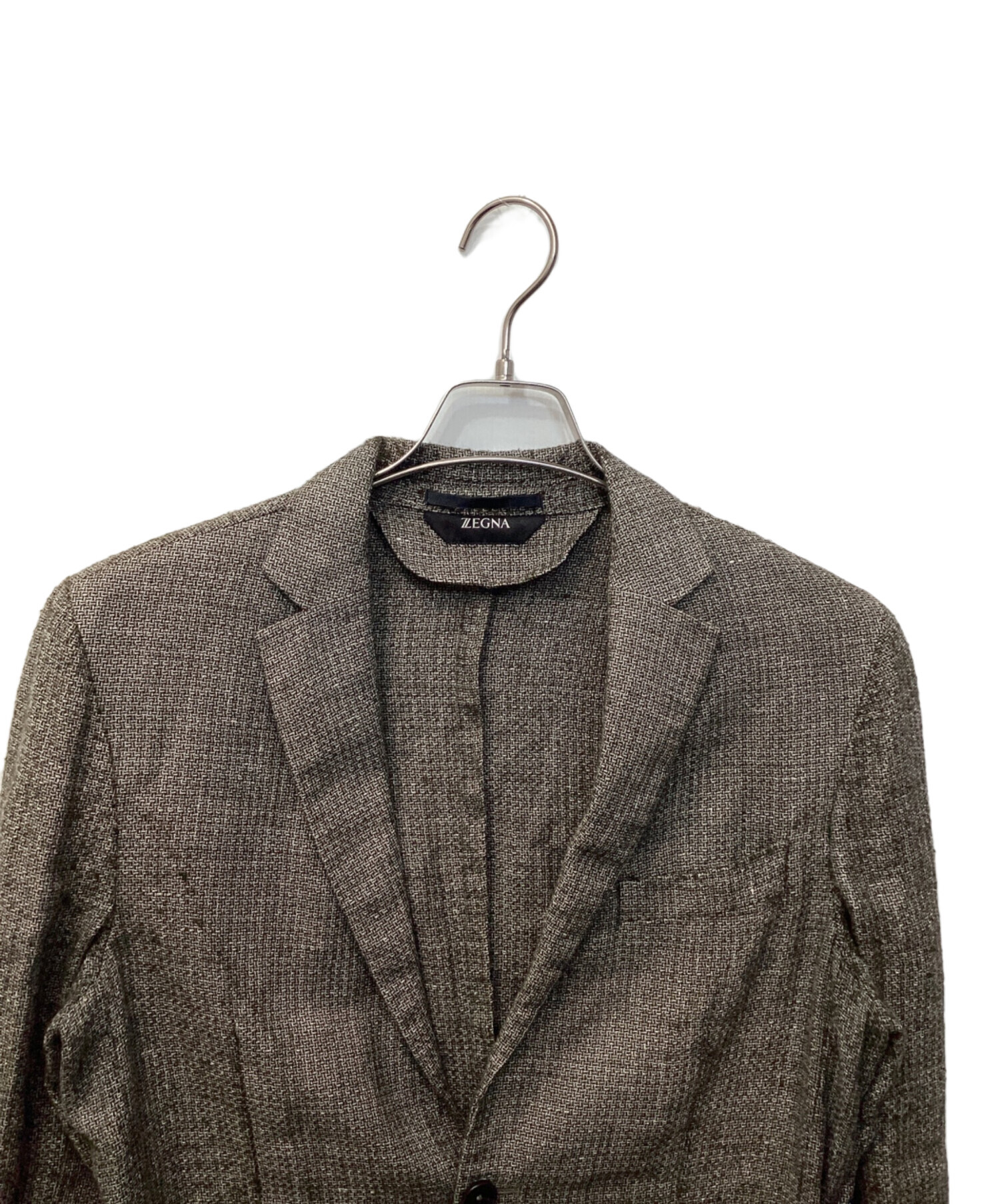 中古・古着通販】ZEGNA (ゼニア) リネンウールジャケット カーキ
