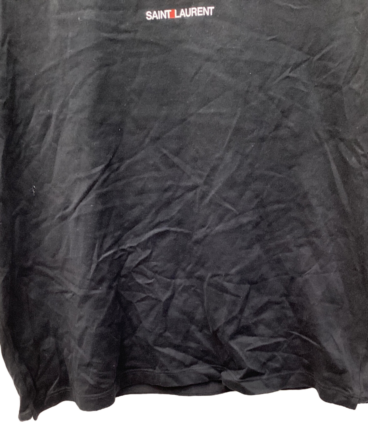 SAINT LAURENT PARIS Tシャツ・カットソー S 黒 【古着】【中古】【送料無料】 中古・古着通販】Saint Laurent Paris (サンローランパリ) ロゴTシャツ