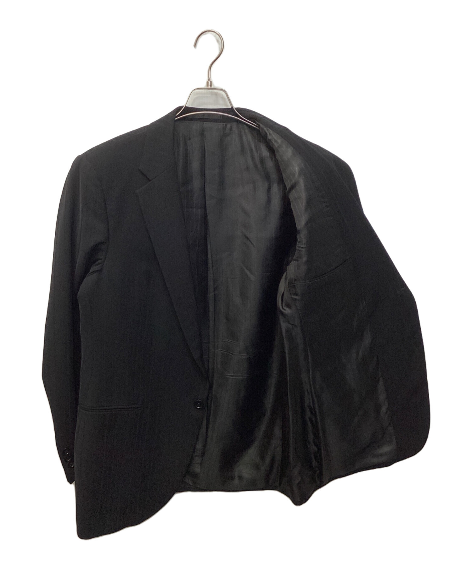 armani collezioni アルマーニ スーツ セットアップ　ブラック アルマーニコレッツォーニ 美品 セットアップ スーツ シングル メンズ