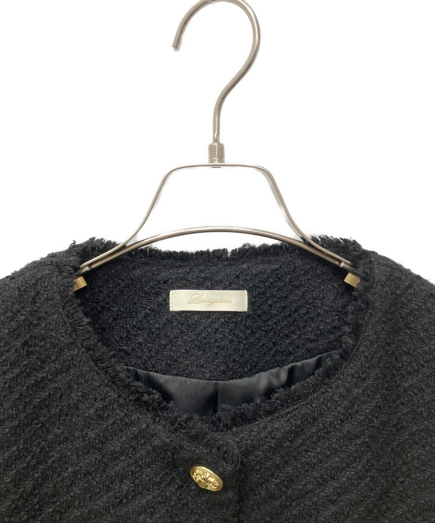 中古・古着通販】Loungedress (ラウンジドレス) ノーカラーツイード
