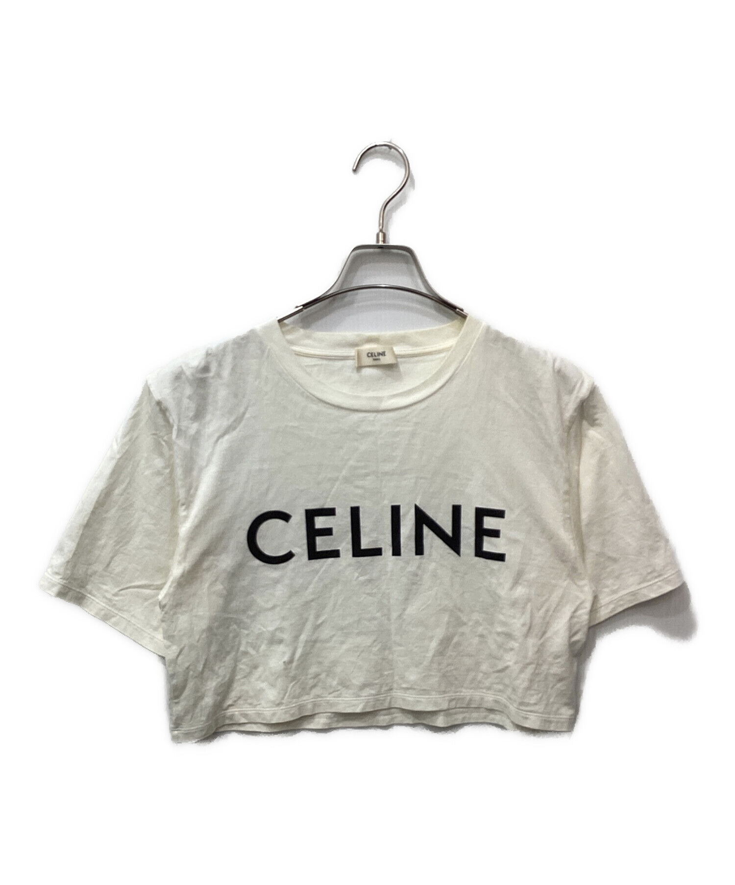 中古・古着通販】CELINE (セリーヌ) クロップドプリントTシャツ 