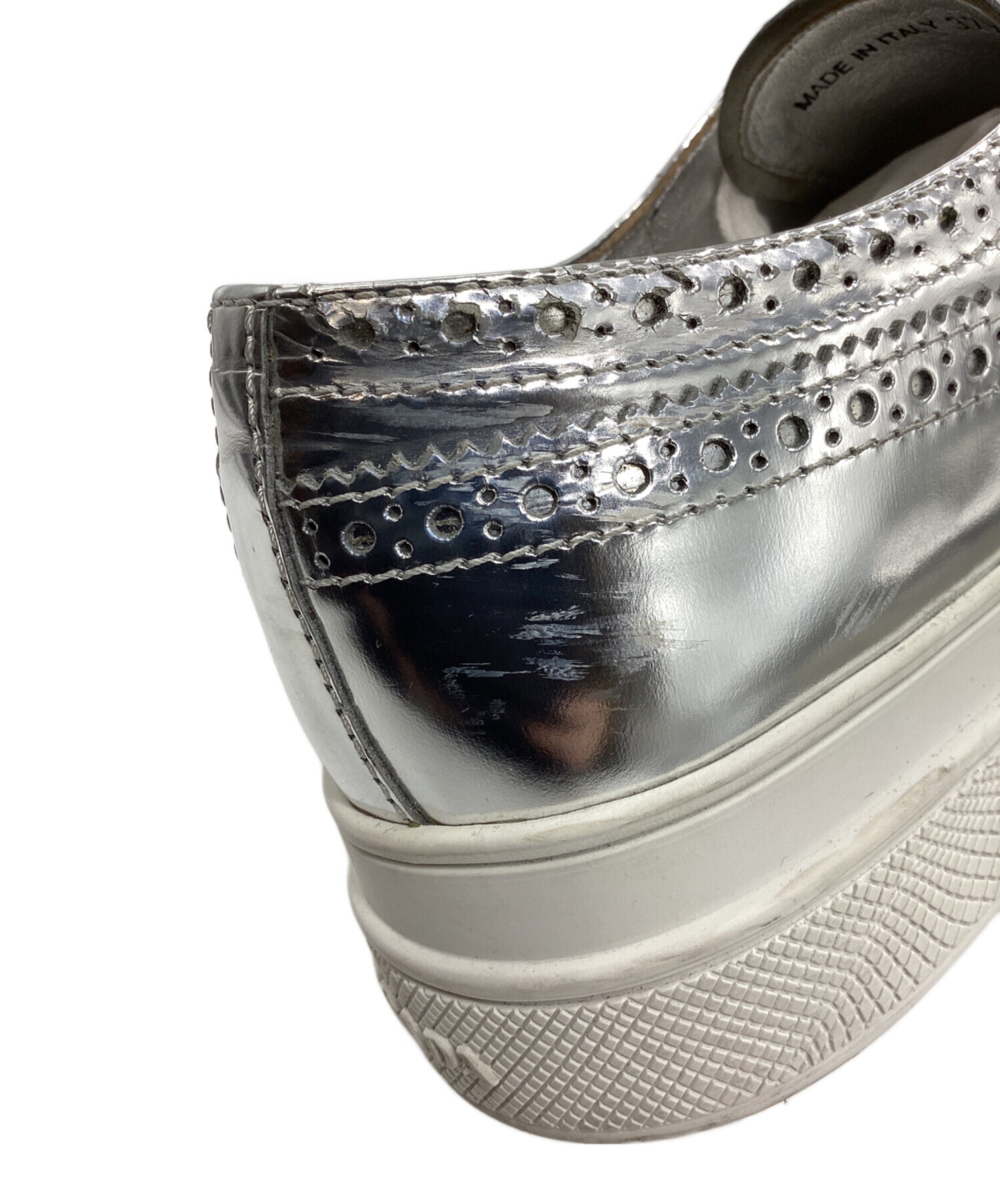 中古・古着通販】PRADA (プラダ) ウイングチップスニーカー シルバー