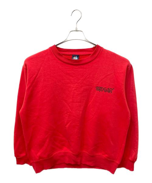 STUSSY ステューシー スウェット L 赤 【古着】【中古】【送料無料】 中古・古着通販】stussy (ステューシー) シャドーマンバックプリント