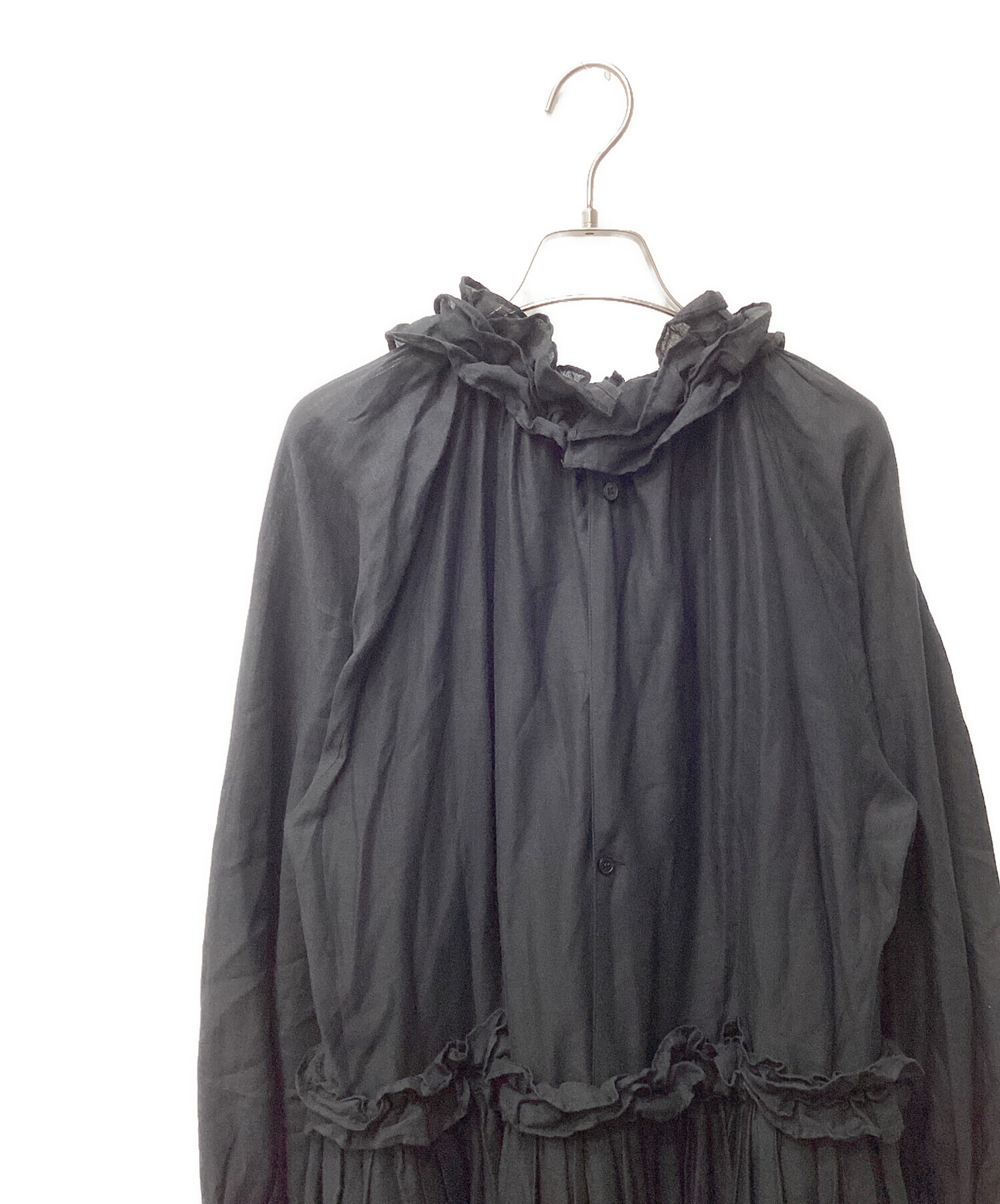 crinkle crinkle crinkle ベスト M 黒 【古着】【中古】【送料無料】 中古・古着通販】crinkle crinkle crinkle (クリンクル クリンクル
