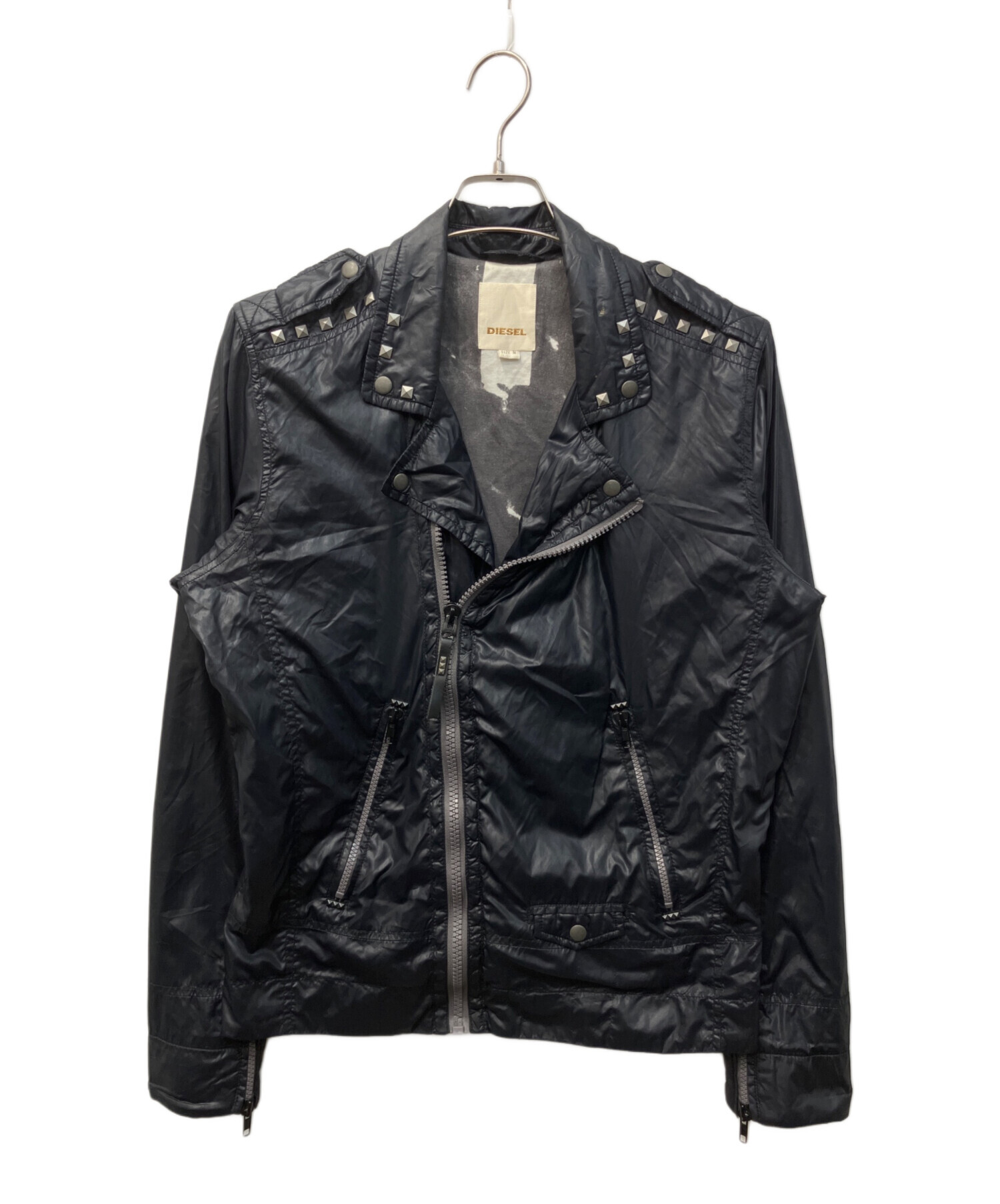 j*k様 DIESEL ディーゼル ナイロンライダースジャケット Mサイズ DIESEL（ディーゼル） 最後の1点！ ナイロン ライダースジャケット J