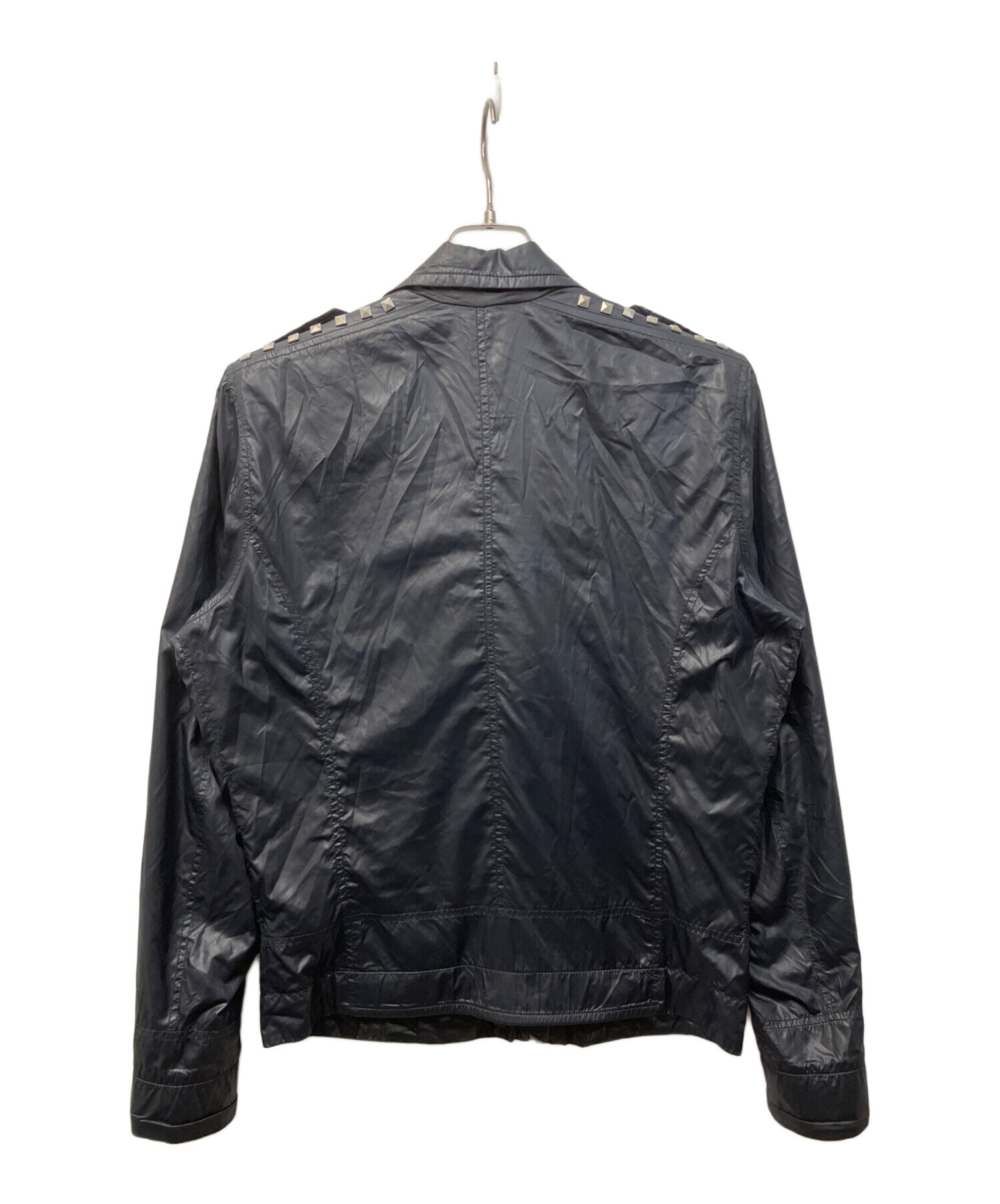j*k様 DIESEL ディーゼル ナイロンライダースジャケット Mサイズ 中古・古着通販】DIESEL (ディーゼル) スタッズナイロンライダース