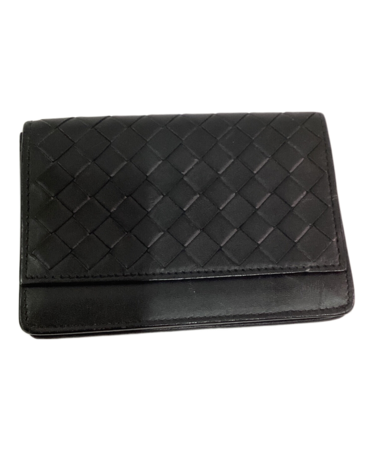 BOTTEGA VENETA ボッテガベネタ 財布・ケース  黒 【古着】【中古】【送料無料】 中古・古着通販】BOTTEGA VENETA (ボッテガベネタ) イントレチャート